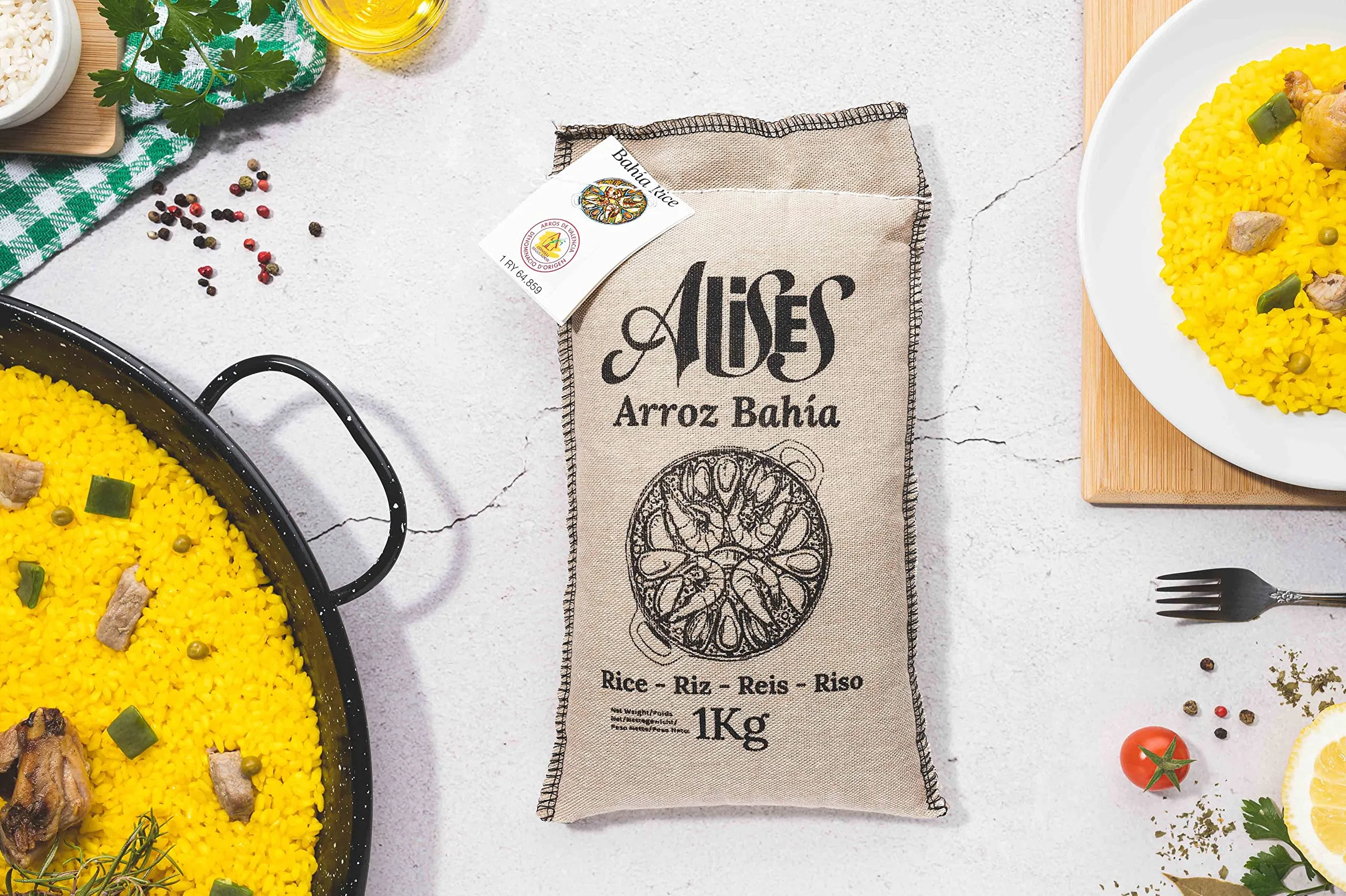 Alises - Patelnia do paelli z emaliowanej stali węglowej (naturalna powłoka nieprzywierająca) - Patelnia Paella Standard 32 cm