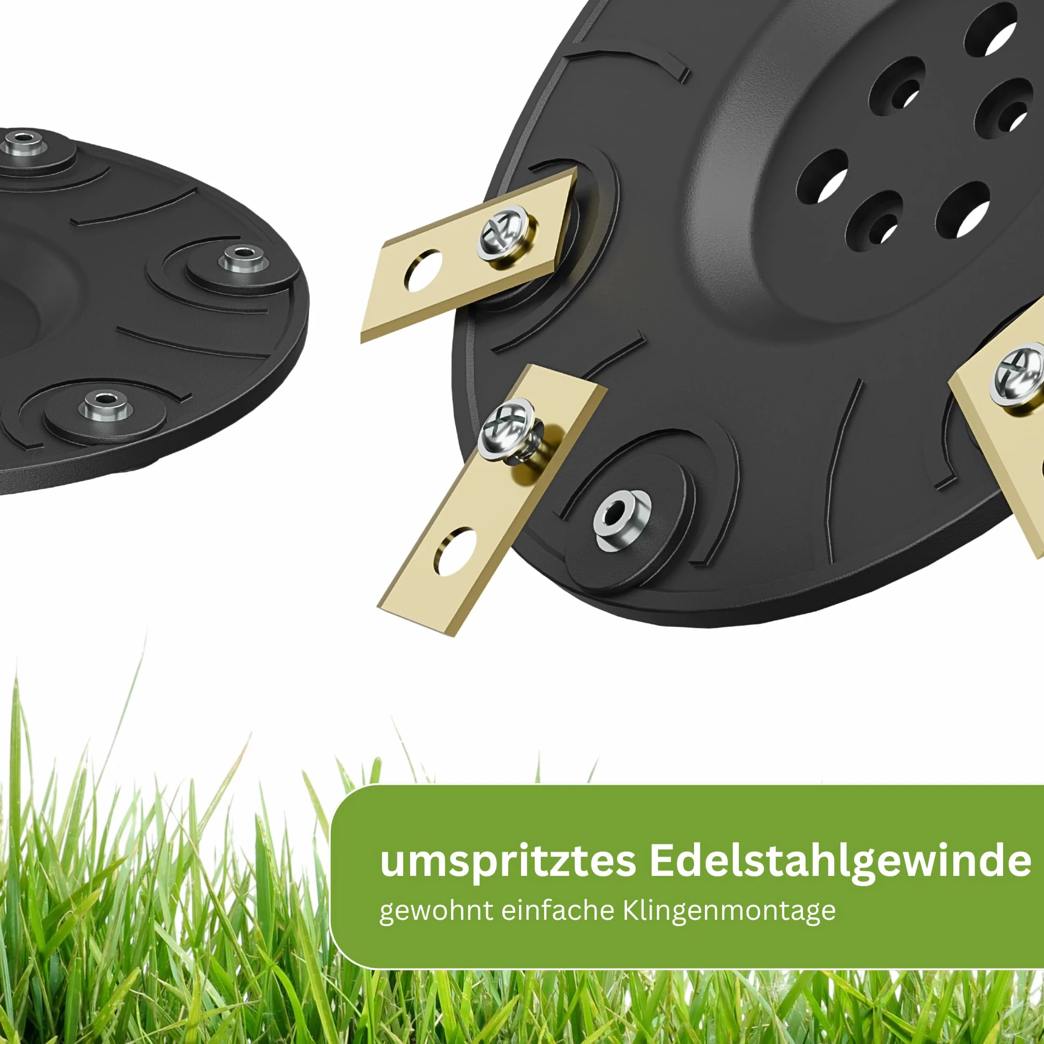 Tarcza nożowa kompatybilna z Worx Landroid 6 ostrzy / 6 ostrzy tarcza tnąca M500 M700 WR167E WR141E Vision M600 tarcza do koszenia sprawdzona jakość + adapter do mocowania sześciokątnego! Dostawa bez