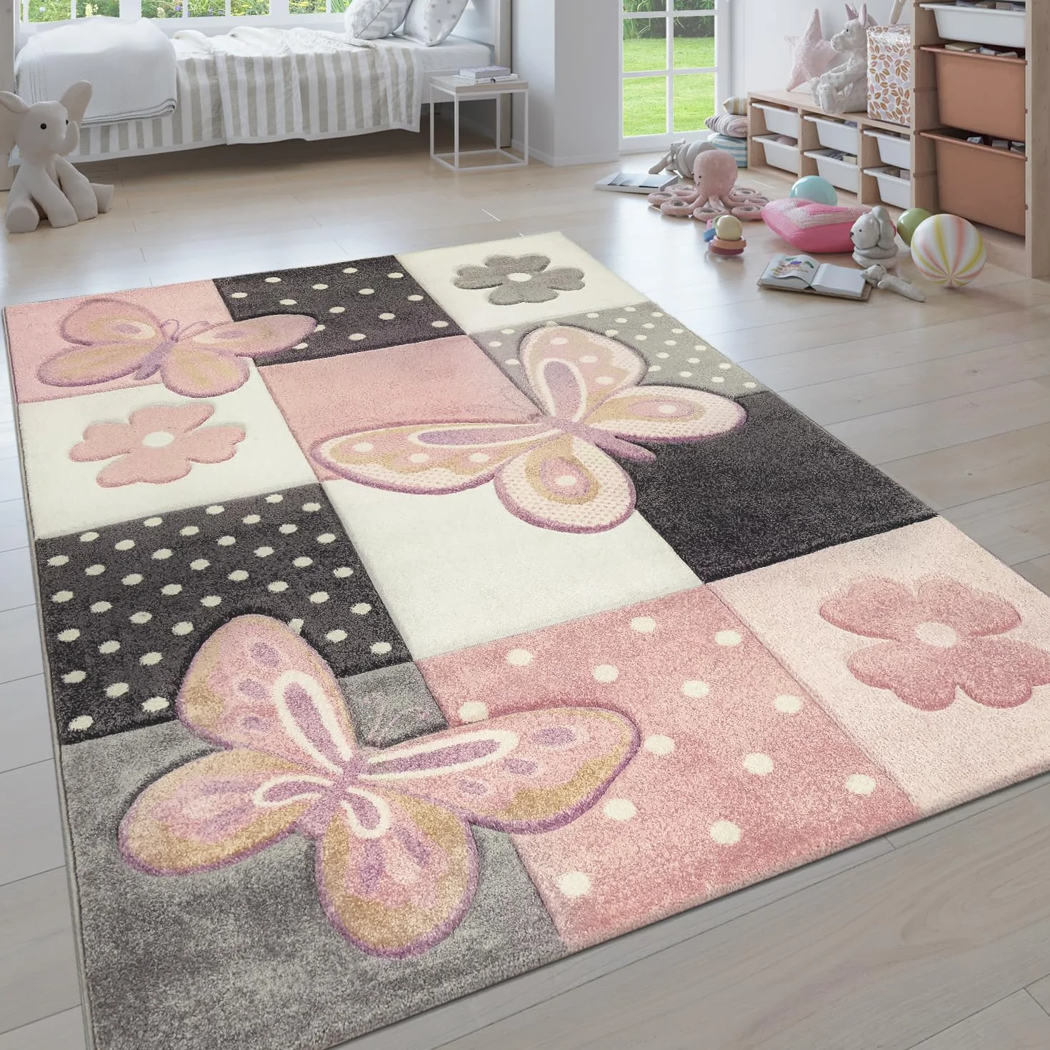 Paco Home Dywan Dzieciêcy, Modny Dla Dzieci Pastelowy Dywan, Urocze Motywy Zwierz±t 3D, Rozmiar:140x200 cm