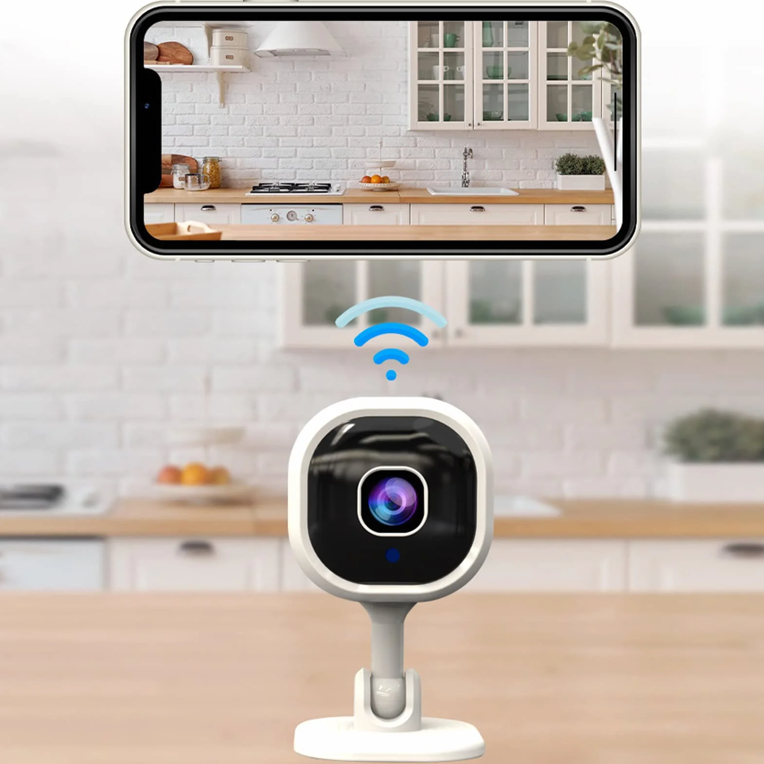 Inteligentna Kamera Bezpieczeństwa Wi-Fi 1080P HD z Noktowizorem i Wykrywaczem Ruchu