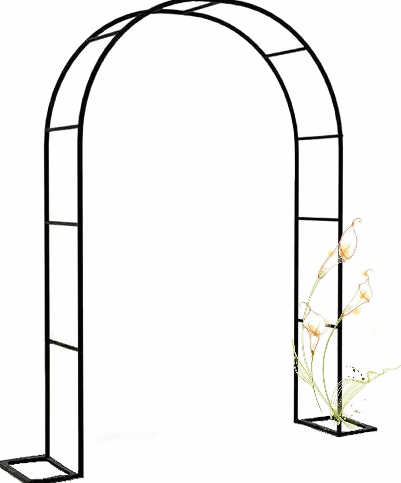 Zewnętrzny metalowy łuk ogrodowy wytrzymała róża altana rośliny pnące wsparcie łuk duże łuki ślubne 140 cm 180 cm 240 cm 120 cm szerokości, szer. 300 x wys. 220 cm