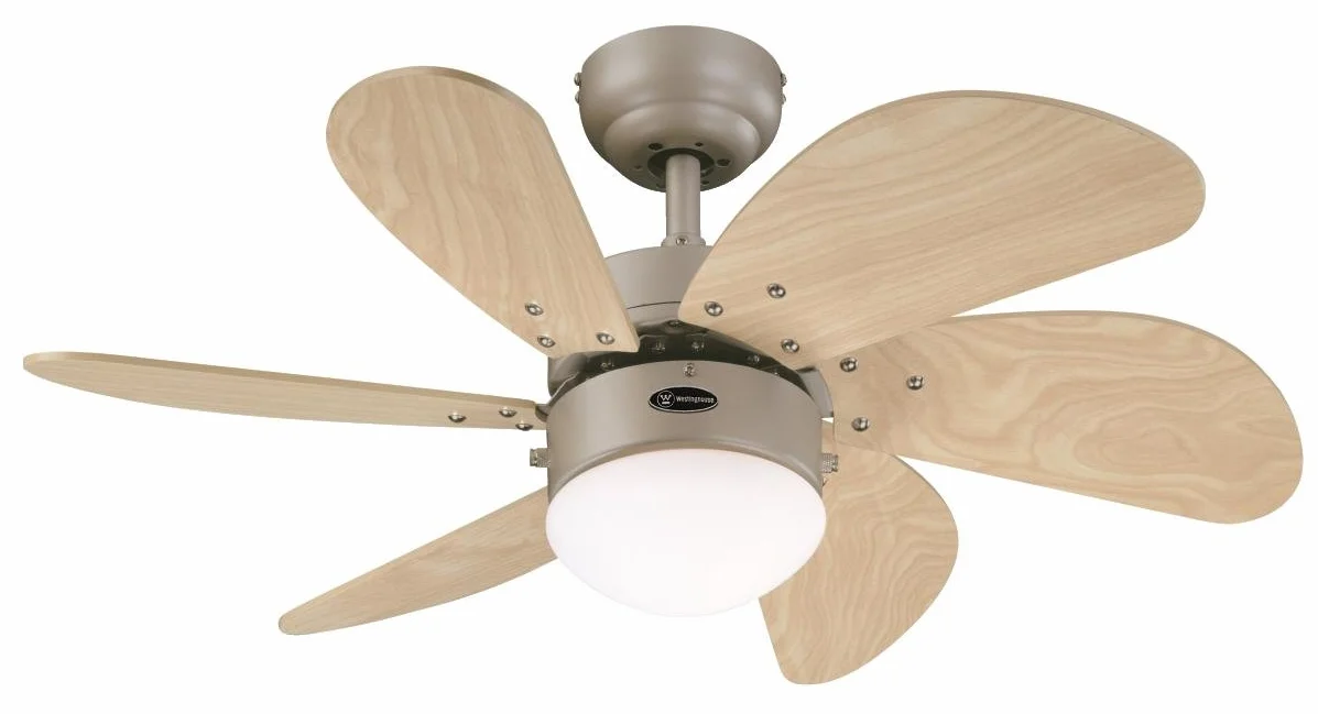 Westinghouse Lighting Turbo Swirl Wentylator Sufitowy Z Lampą, Drewno, Brązowy, 76 cm