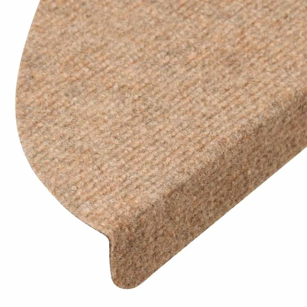vidaXL Samoprzylepne nakładki na schody, 10 szt., beżowe, 56x17x3 cm, dywaniki na schody, zabezpieczenie stopni schodów, nakładka na stopnie schodów