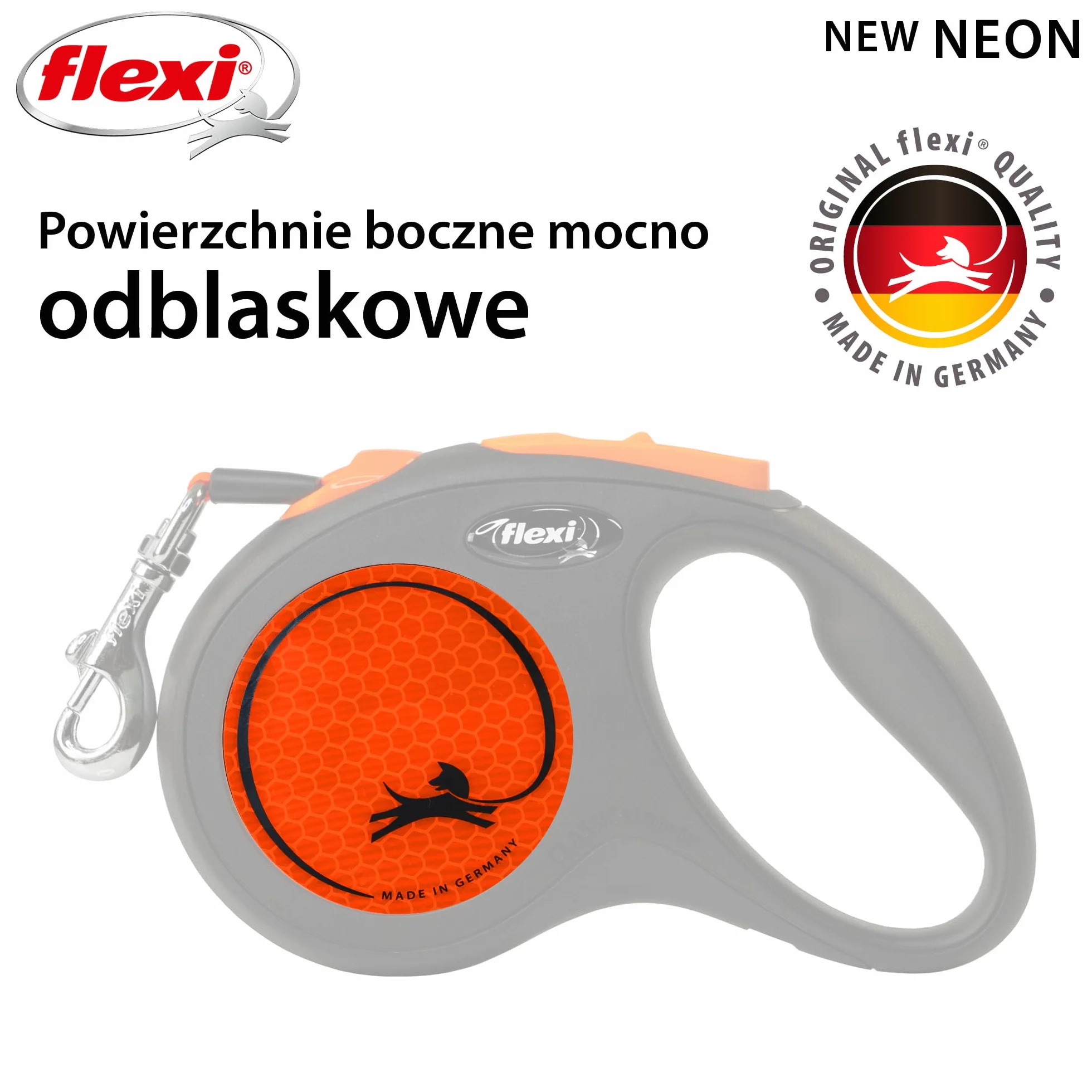 Flexi neonowa taśma smycz dla psa 5 m do 15 kg