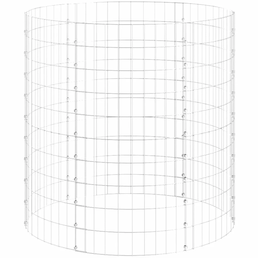 vidaXL Kompostownik ogrodowy, Ø100x100 cm, stal galwanizowana, pojemnik na odpady bio, zbiornik na kompost, pojemnik na kompost