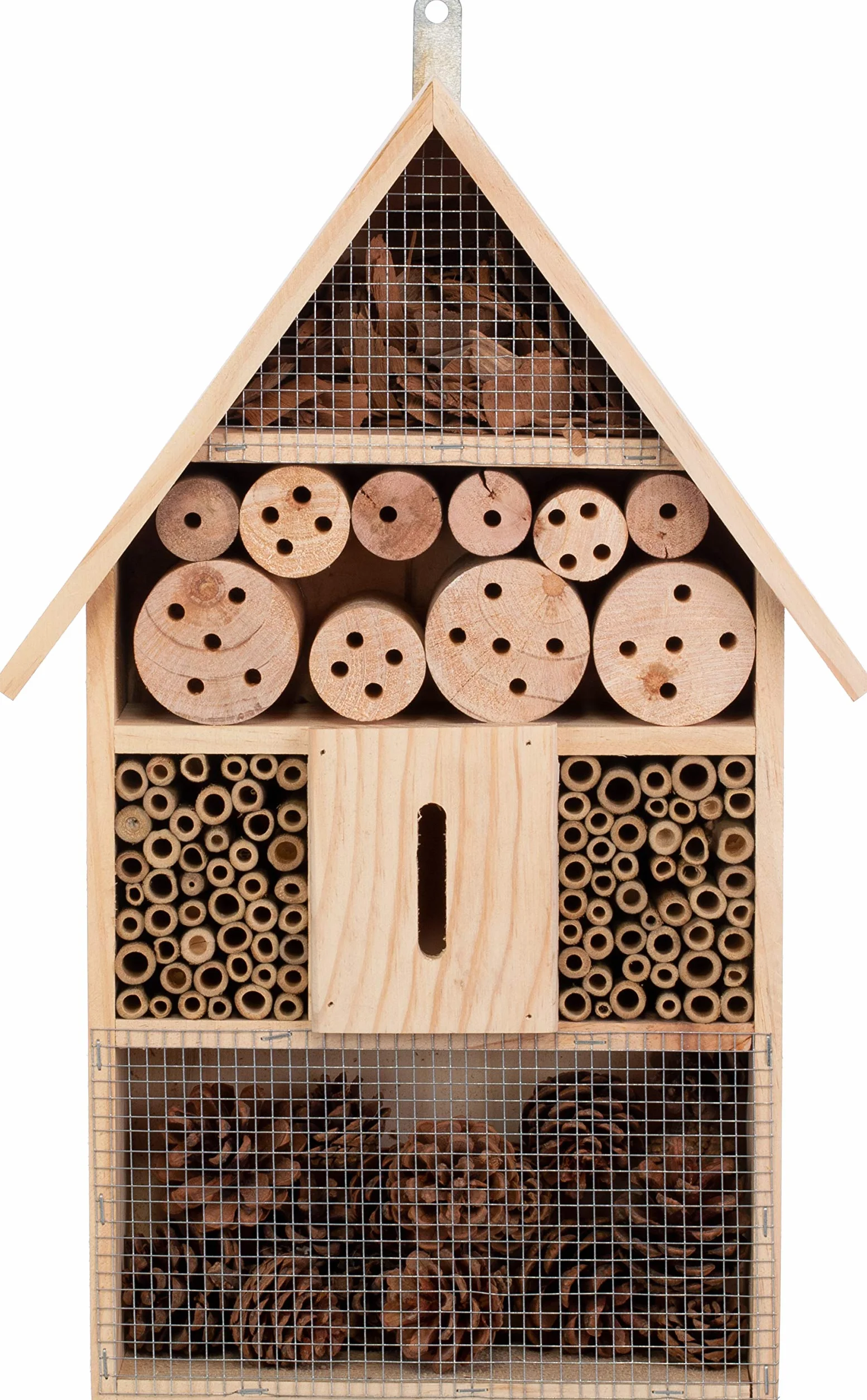 Brandsseller Domek dla owadów XXL, naturalny domek dla owadów, domek dla owadów latających – pszczoły, motyle, biedronki i inne zwierzęta, ok. 48 x 31 x 10 cm