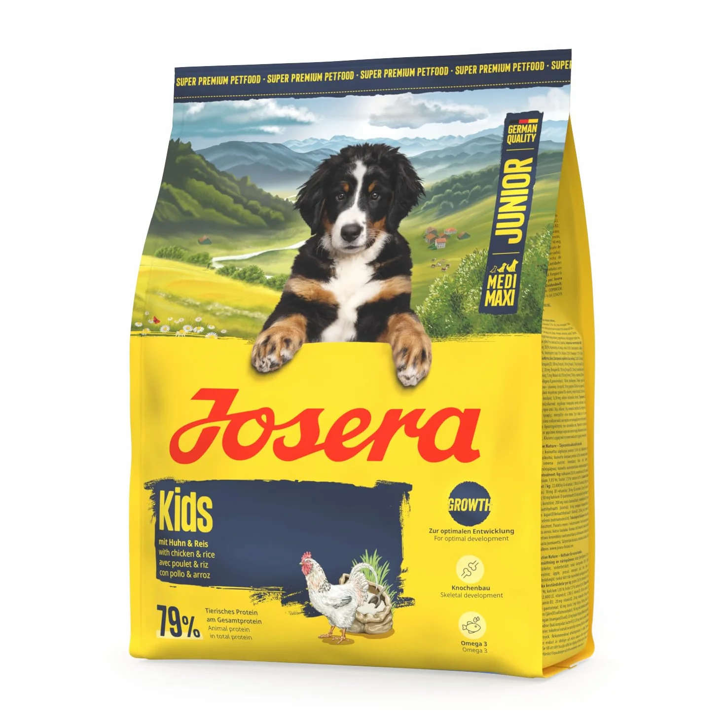 JOSERA Junior Kids Kurczak i ryż 900 g Sucha karma premium dla rosnących większych psów bezglutenowa