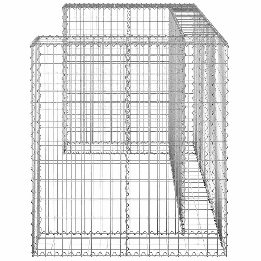 vidaXL Gabionowa osłona do koszy na śmieci, stal, 180x100x110 cm, osłona kosza na śmieci, osłona do kosza na śmieci, gabion, osłony koszy na śmieci