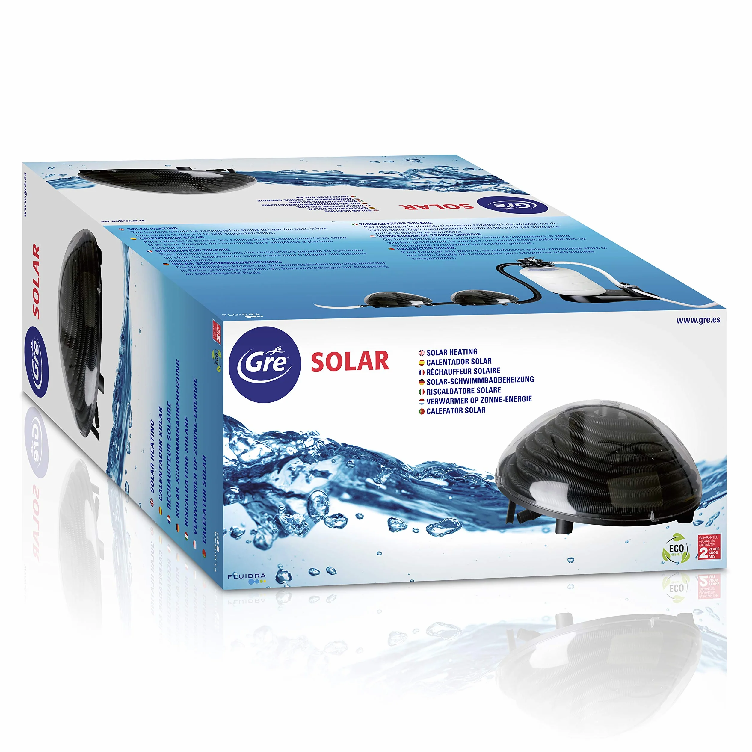 Gre 90230 - Solarny podgrzewacz do basenów od 7,5 do 10 m3