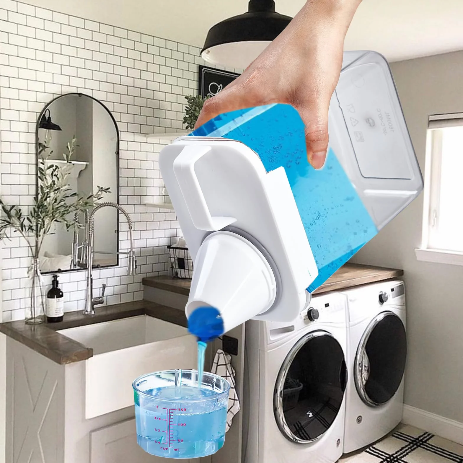 2 szt. 2300 ml przechowywanie proszku do prania, przechowywanie detergentu do prania, pojemnik na dozownik detergentu do prania