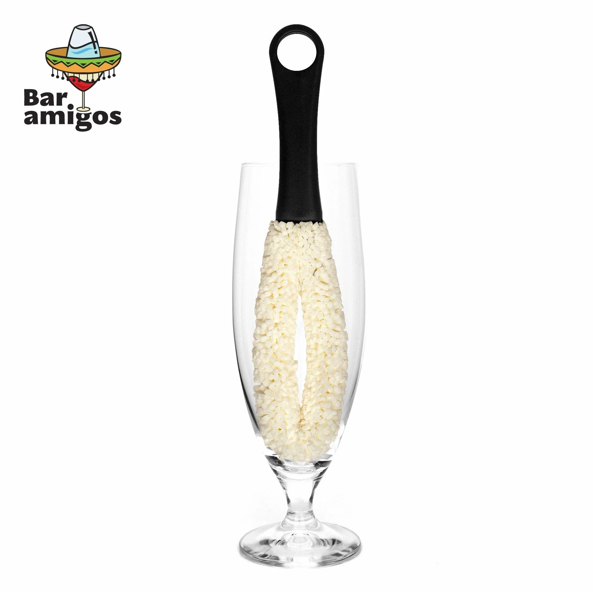 Bar Amigos® Zestaw 3 – karafka i szklanki, szczotka do czyszczenia szkła, elastyczna szczotka do czyszczenia kieliszków do wina i piwa, szklanek