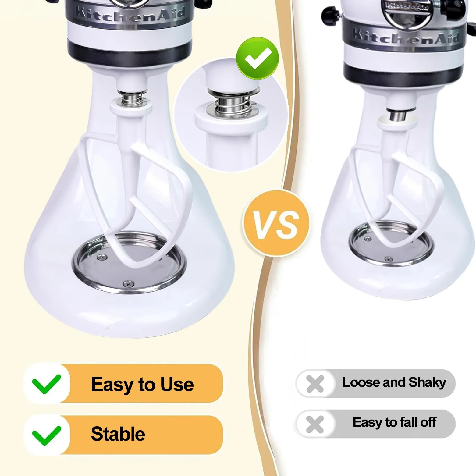 Zestaw sprężyn i podkładek ze stali nierdzewnej kompatybilny z mikserem stołowym Kitchen Aid 3,5/4/5/6/7/8 litrów