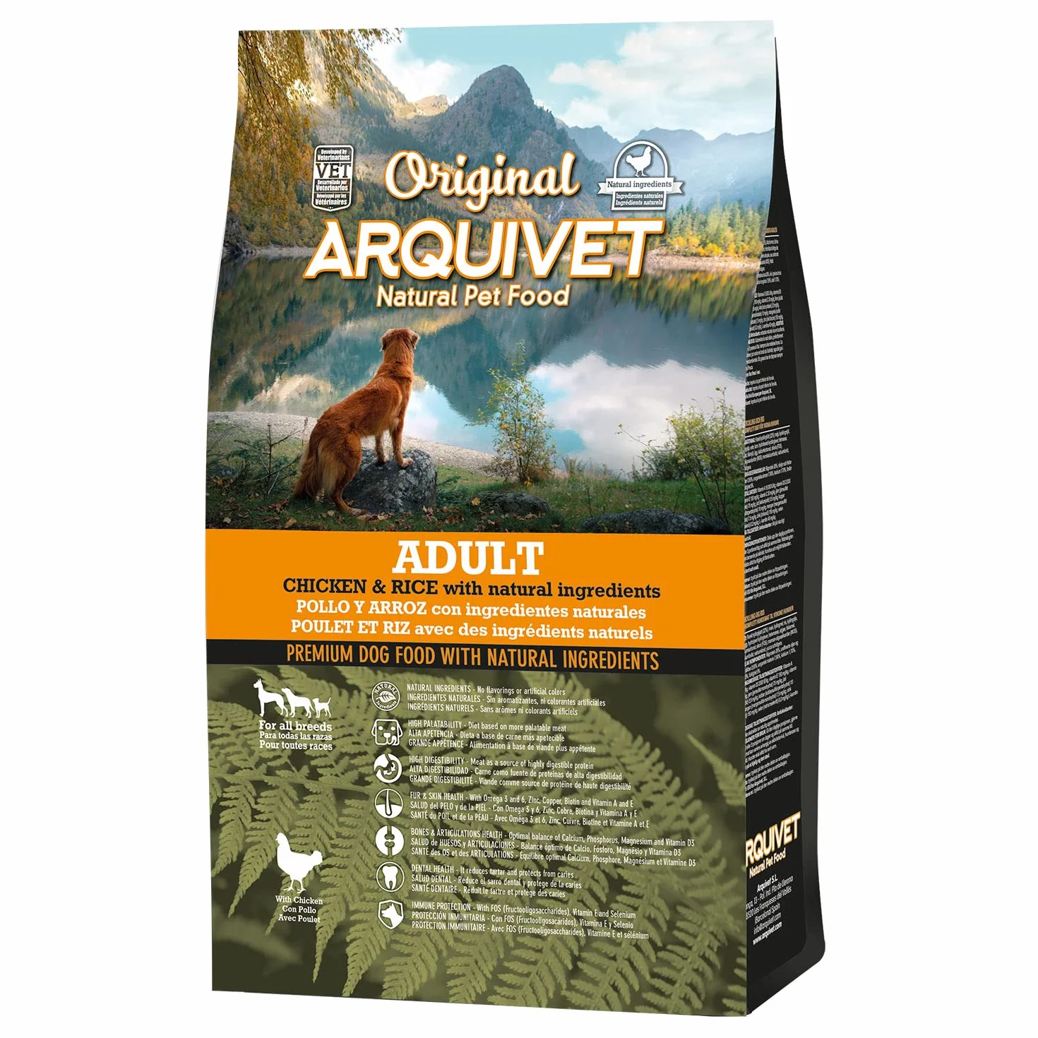 Arquivet Original Adult 3 Kg - karma dla dorosłych psów - kurczak i ryż, nie dotyczy, 1 sztuka (opakowanie 1)