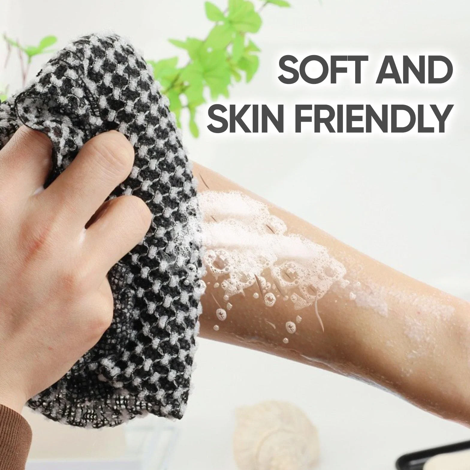 3 pcs japanese exfoliating shower towel | exfoliating towel, Extra-Long | Suitable for Sensitive and Rough Skin