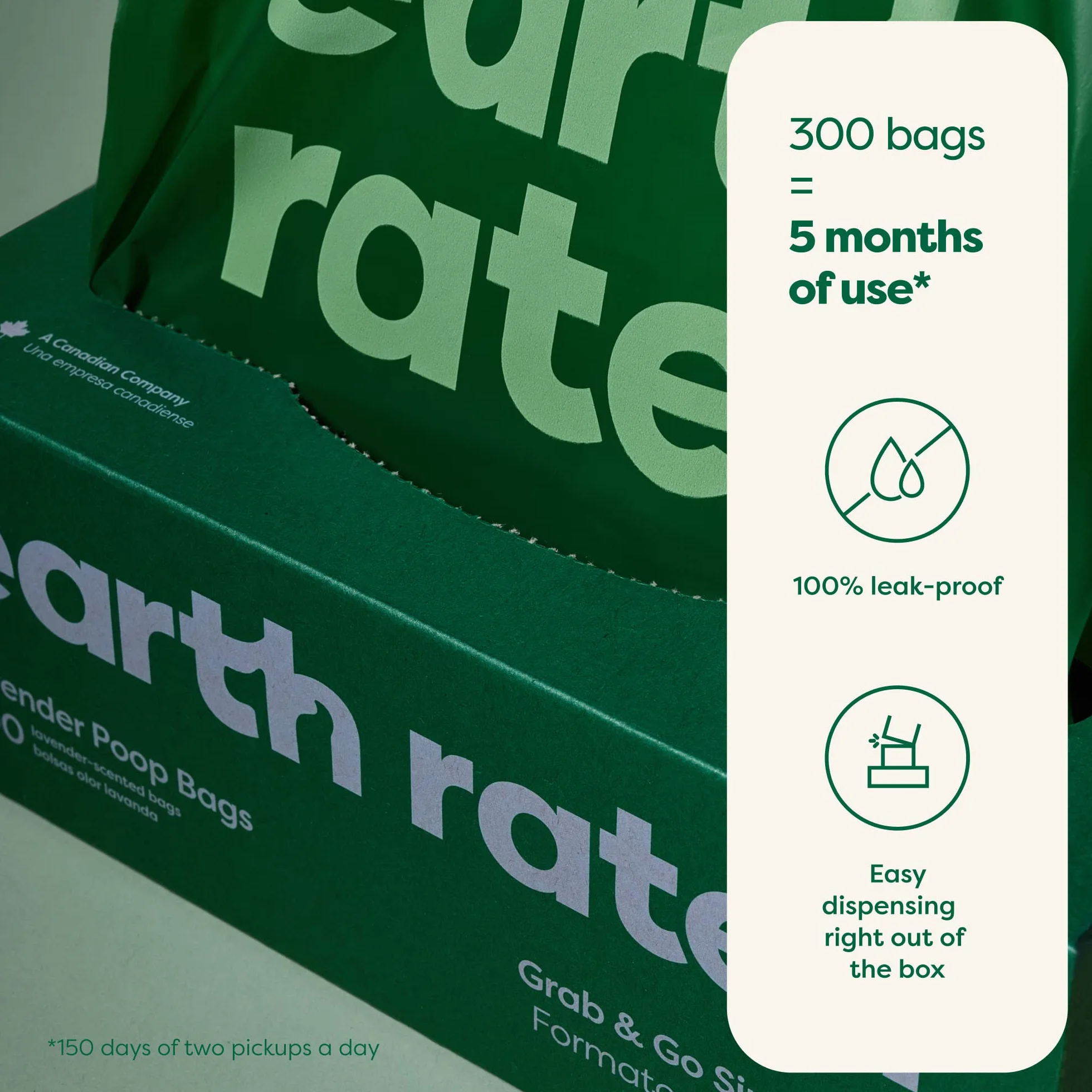 Earth Rated Woreczki na Psie Odchody Zapach Lawendy 300 Woreczków
