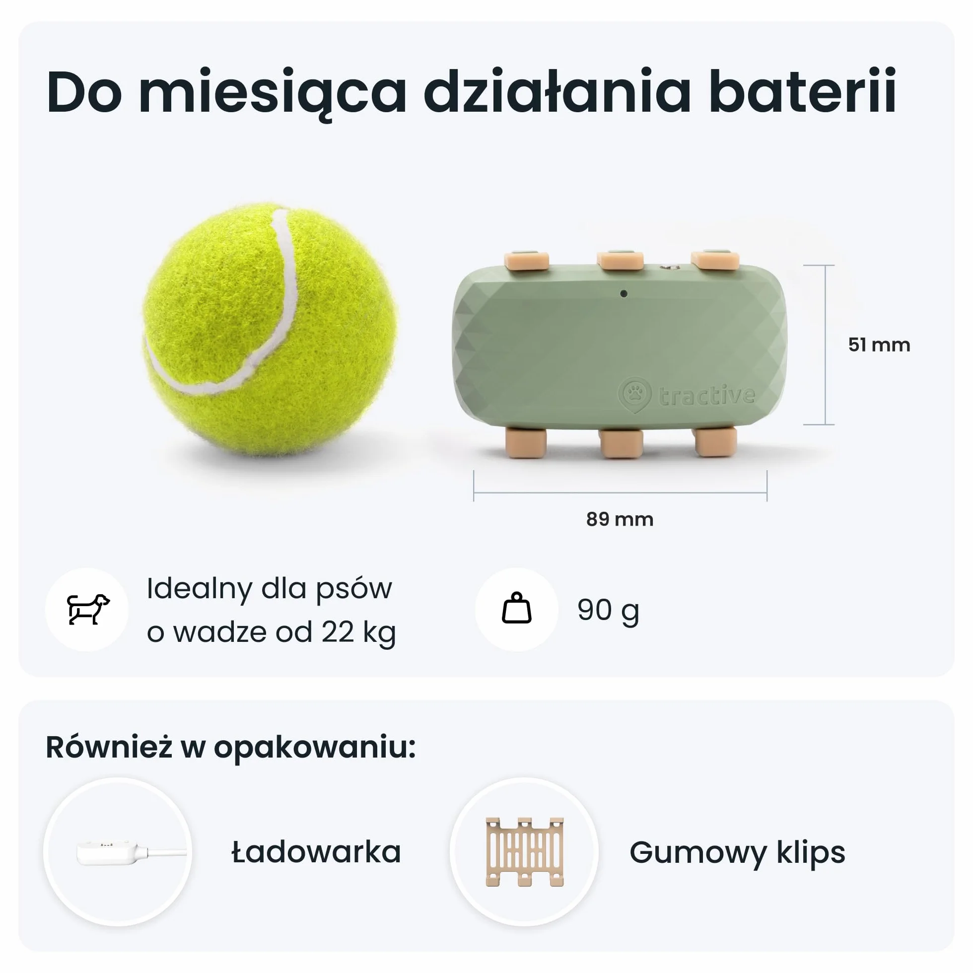 Tractive GPS XL Lokalizator dla psa Długi czas pracy baterii Śledzenie pozycji w czasie rzeczywistym