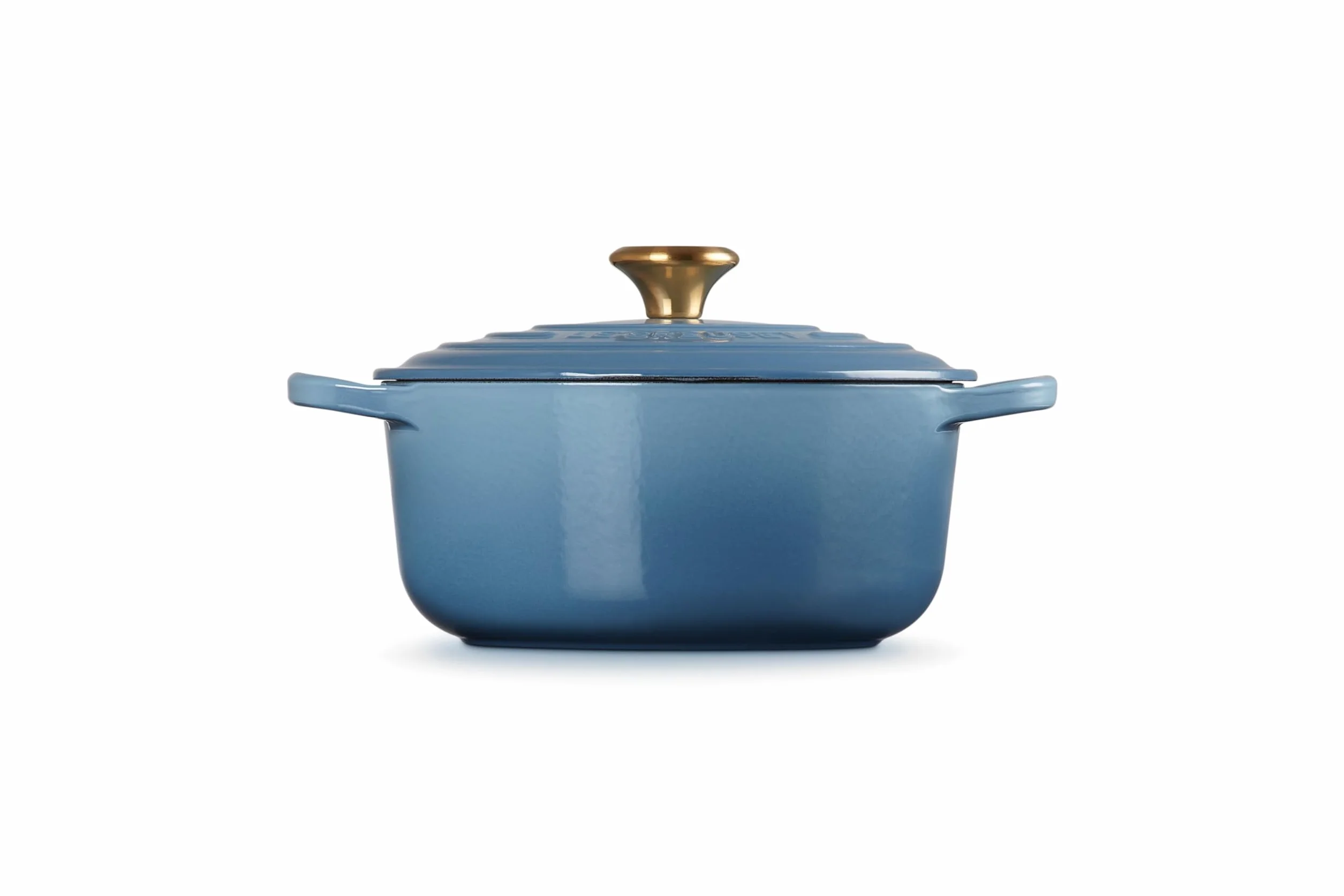 Le Creuset Okrągła Brytfanna Żeliwo, Ø 20 cm, Okrągła, Nadaje się do wszystkich rodzajów płyt grzewczych i indukcyjnych, Tom: 2,4 l, 3,092 kg, Chambray, 21177204344441