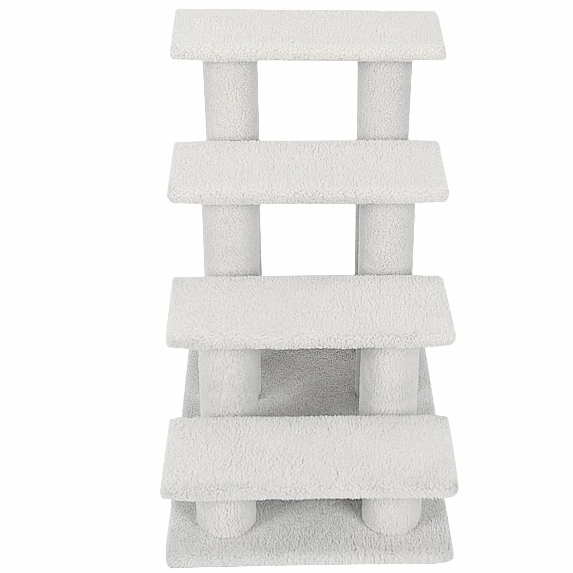 COSTWAY Schody dla zwierząt, dla kota, drzewo do wspinaczki, dla kota, do 25 kg, małe schodki dla zwierząt domowych, 4 platformy widokowe, 61 x 41 x 60 cm, płyta wiórowa