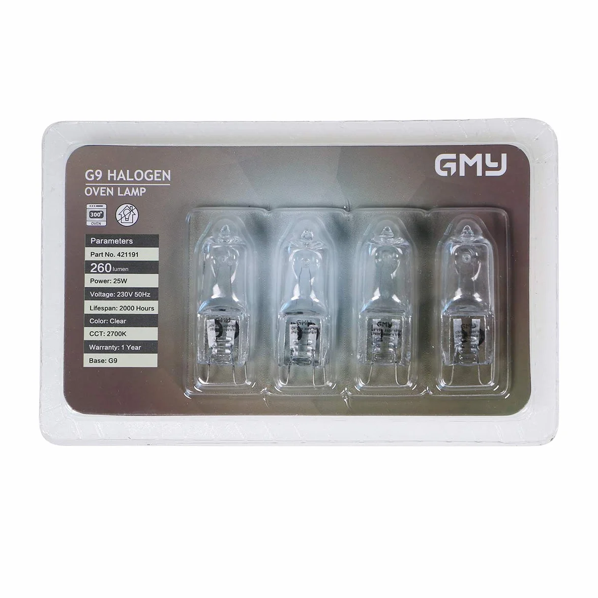 GMY Żarówka do piekarnika G9 40 W 230 V G9 żarówka do piekarnika Neff/AEG/Bosch/Siemens/Miele, do zastosowania w piekarniku i kuchence mikrofalowej, 300°C, odporne na wysokie temperatury, 4 sztuki