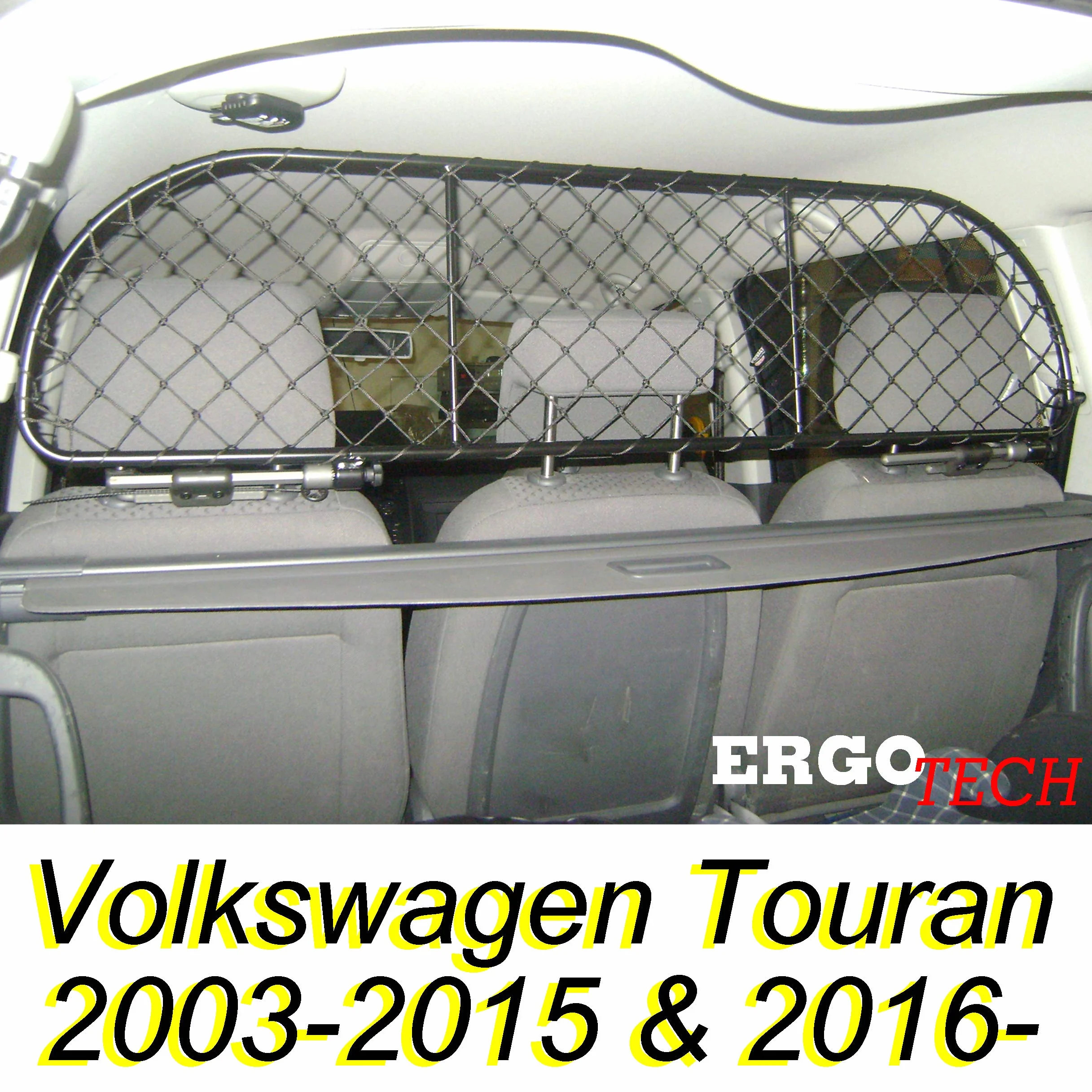 ERGOTECH siatka oddzielająca kratka oddzielająca siatka dla psa kratka dla psów do Volkswagen Touran 2003-2009 i od roku produkcji 2010