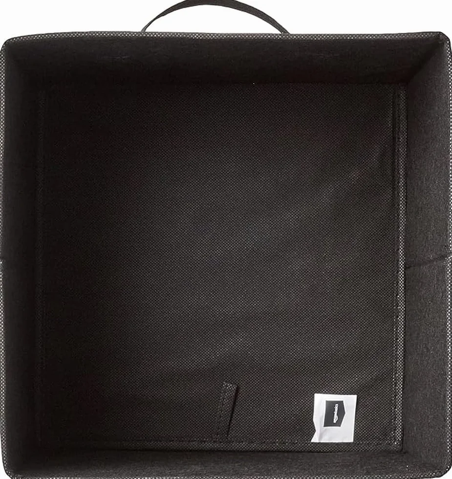Amazonbasics Faltbarer Stoff-Aufbewahrungswürfel Mit Griffen Pudełko do Przechowywania, Czarny, 6 Sztuk x 26.6 x 26.6 x 27.9 cm