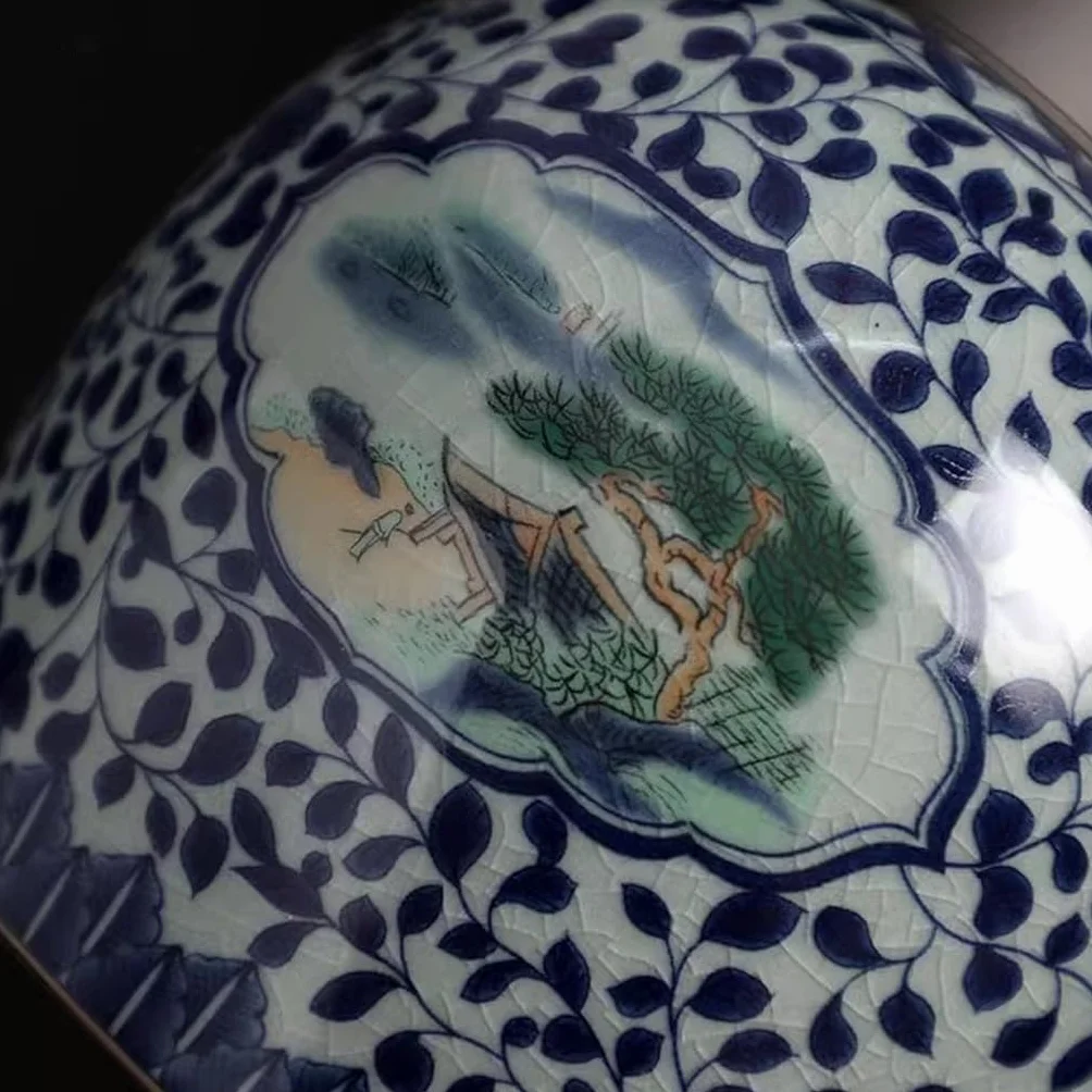 TEESONG Słoiki na herbatę niebiesko-biała ceramiczna puszka na herbatę, duża puszka do przechowywania herbaty, zamknięte opakowanie pu'er czarna herbata pusta puszka pojemniki do przechowywania