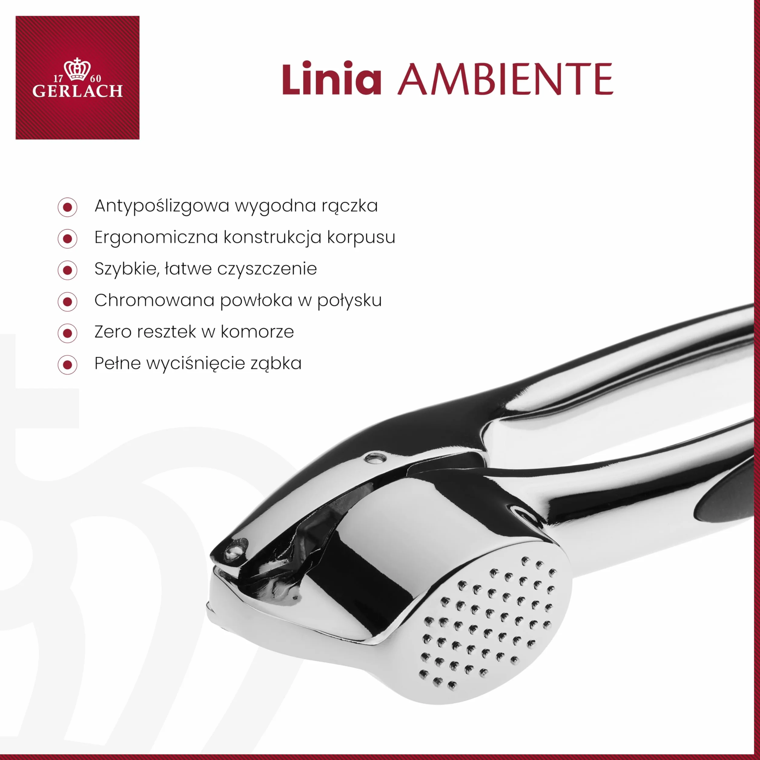 Gerlach Ambiente Wyciskacz Do Czosnku Praska do Czosnku z Cynku