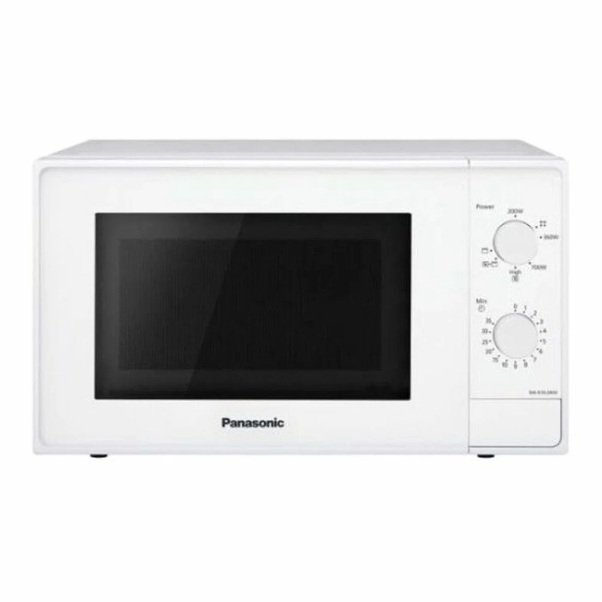 Panasonic NN-K10 kuchenka mikrofalowa z grillem (20l, 800W mocy mikrofal, 5 ustawień mocy, grill kwarcowy 1000W, ruszt okrągły, łatwa obsługa), biała