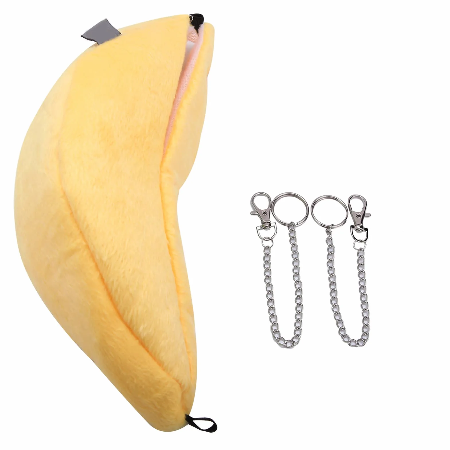 Wiszące Łóżko dla Chomika w Kształcie Banana, Żółte, Aksamit, 21x6.5cm, Dom do Spania dla Małych Zwierząt