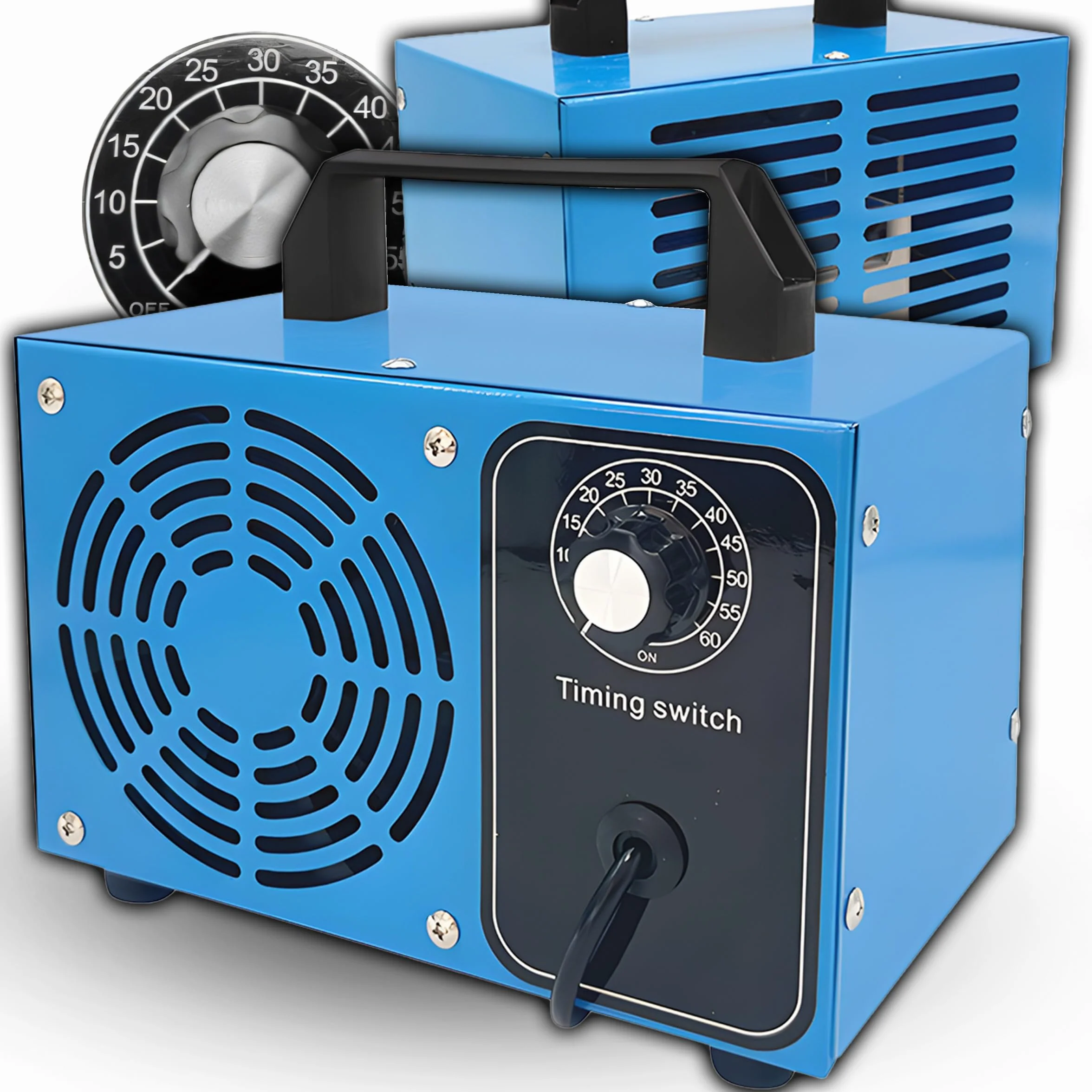 Retoo Generator ozonu 60000 mg/h, 140 W, strumień powietrza 200 m3/h, oczyszczacz powietrza O3 z timerem 60 min, ozonatorem, ozonatorem, neutralizatorem