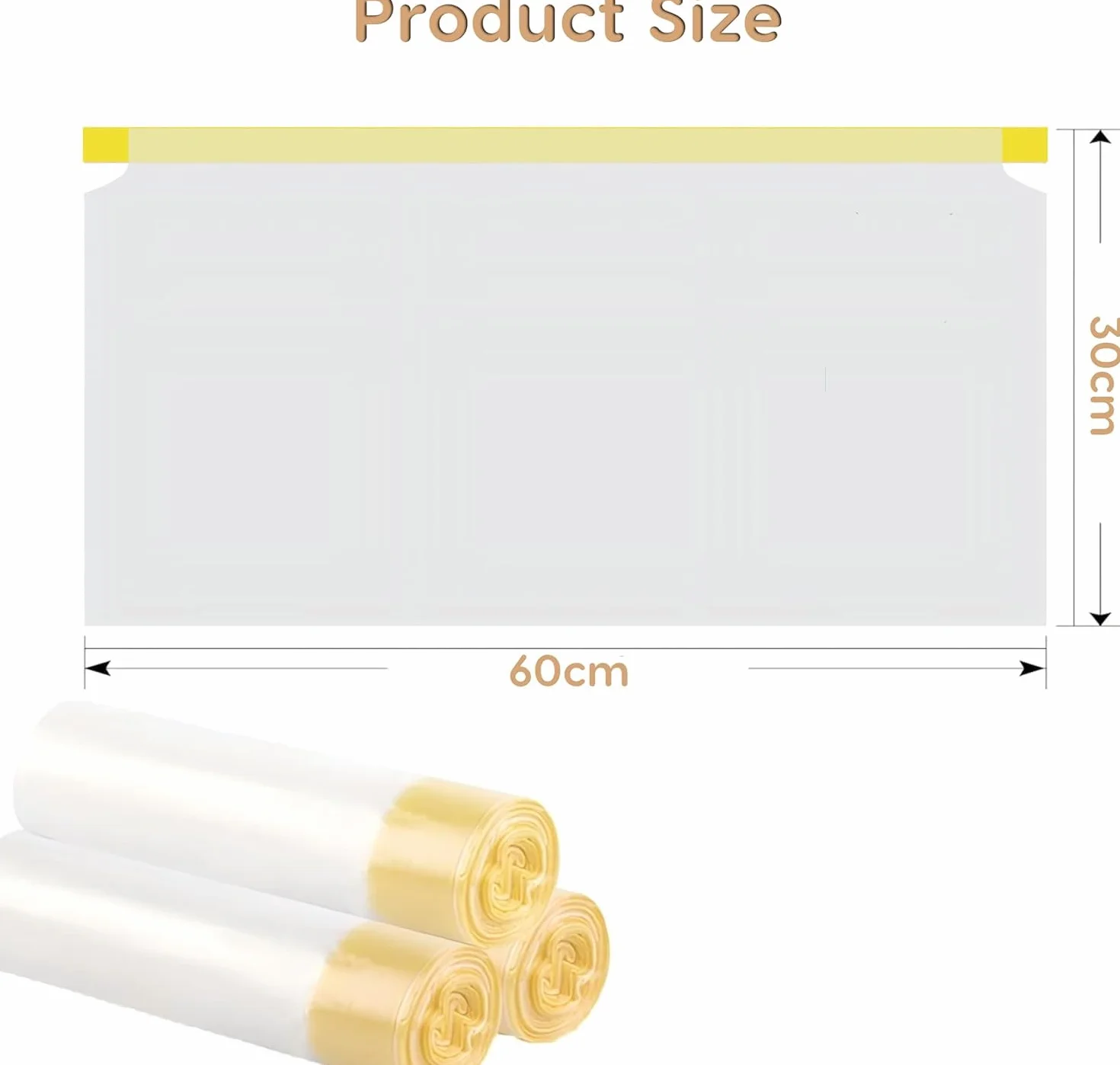 Samoczyszczące Worki do Kuwety dla Kota 60x30 cm Odporne na Zarysowania Szczelne Wytrzymałe 30 Szt.