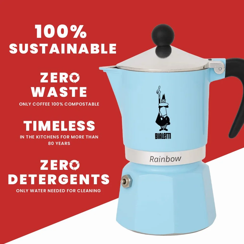Bialetti Rainbow Kawiarka, Niebieski