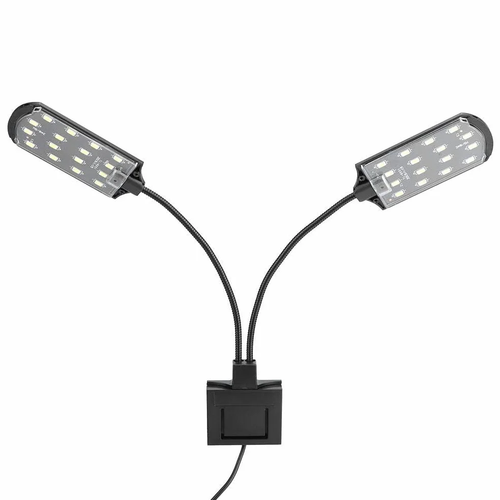 LED Lampa do Akwarium Roślinowego 15W, Oświetlenie dla Roślin Akwariowych z Mocowaniem na Klips