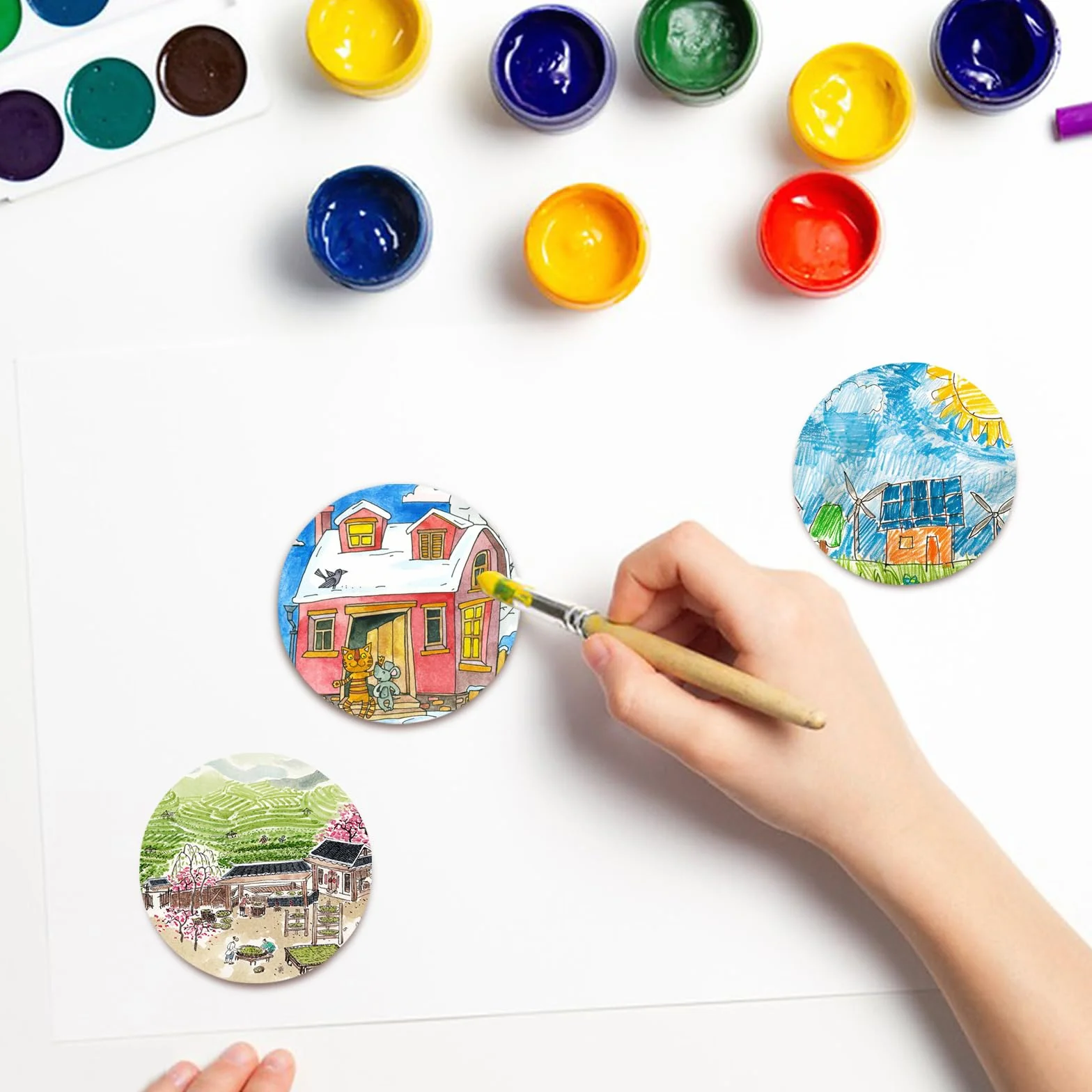 Płaskie kamienie do malowania 25 sztuk, zestaw do dekoracji ogrodu i akwarium