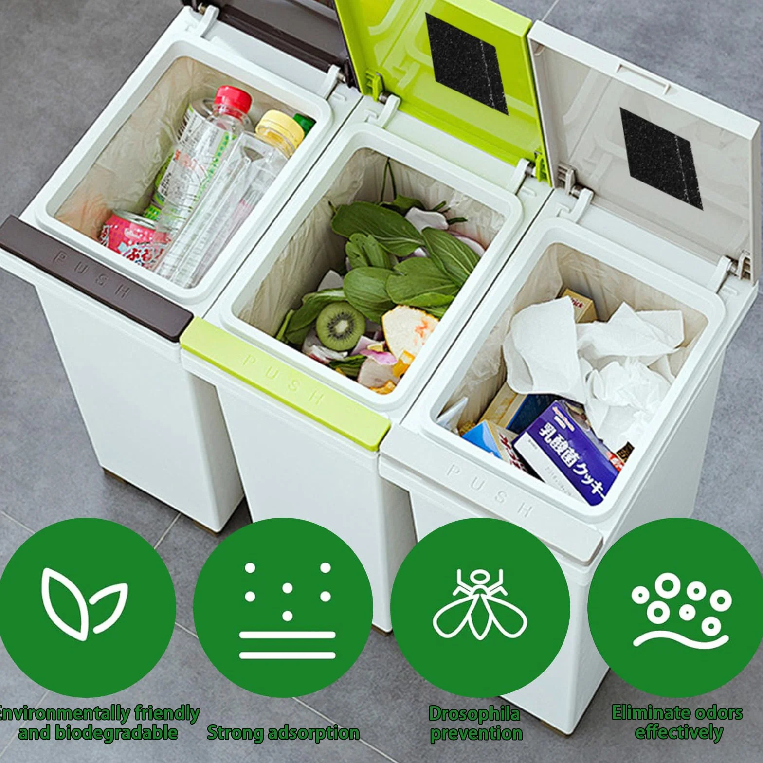 Filtr z węglem aktywnym, 10 sztuk, pojemnik na kompost, 11,5 x 10,5 cm, pojemnik na odpady organiczne, filtr z węglem aktywnym do kompostownika na odpady kuchenne, filtr zapachowy, pojemnik na