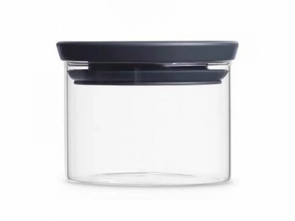 Brabantia Szklany pojemnik 0,3 l, pokrywka Dark Grey