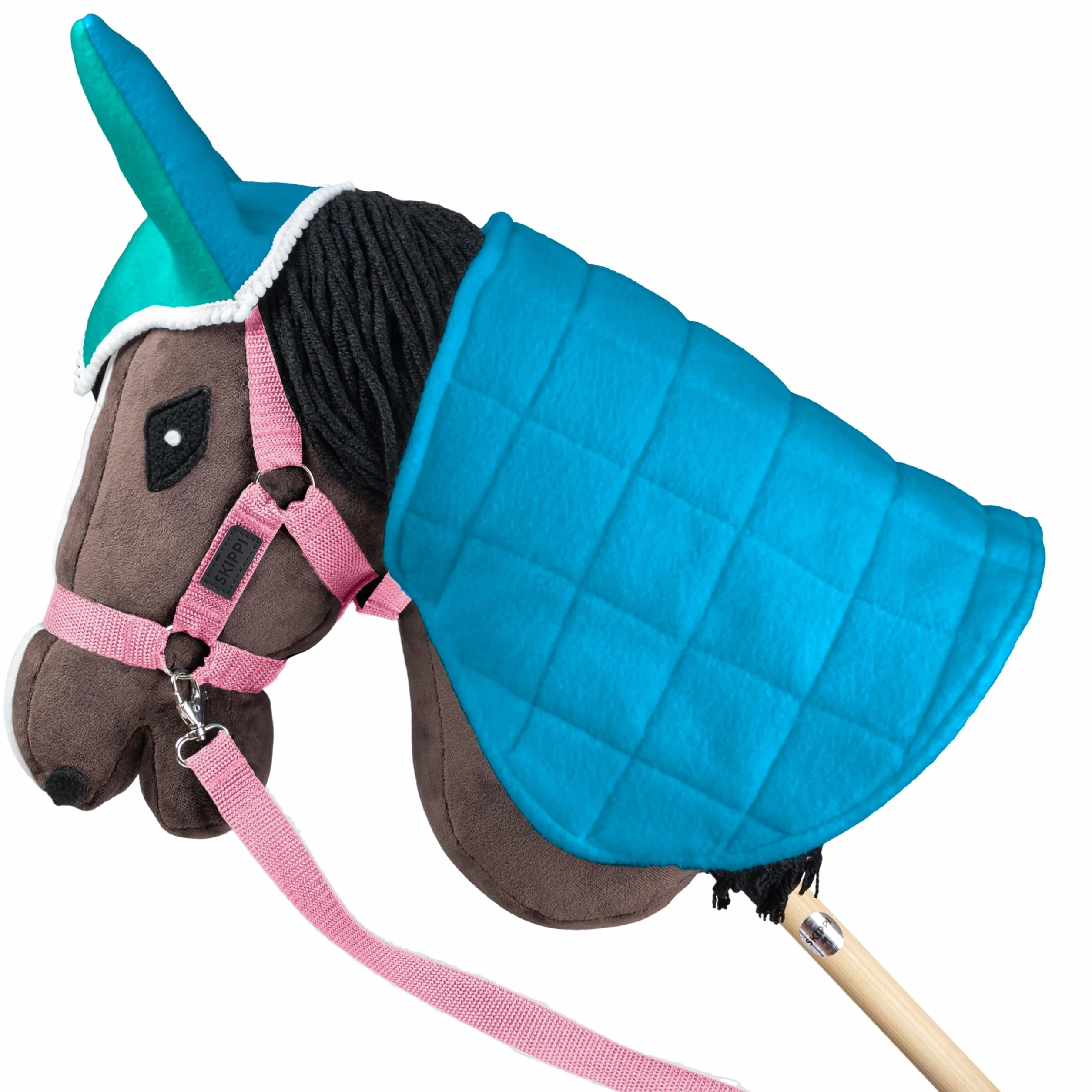 SKIPPI Kantar Hobby Horse Różowy Wodze 2 Futerka Akcesoria Uniwersalny