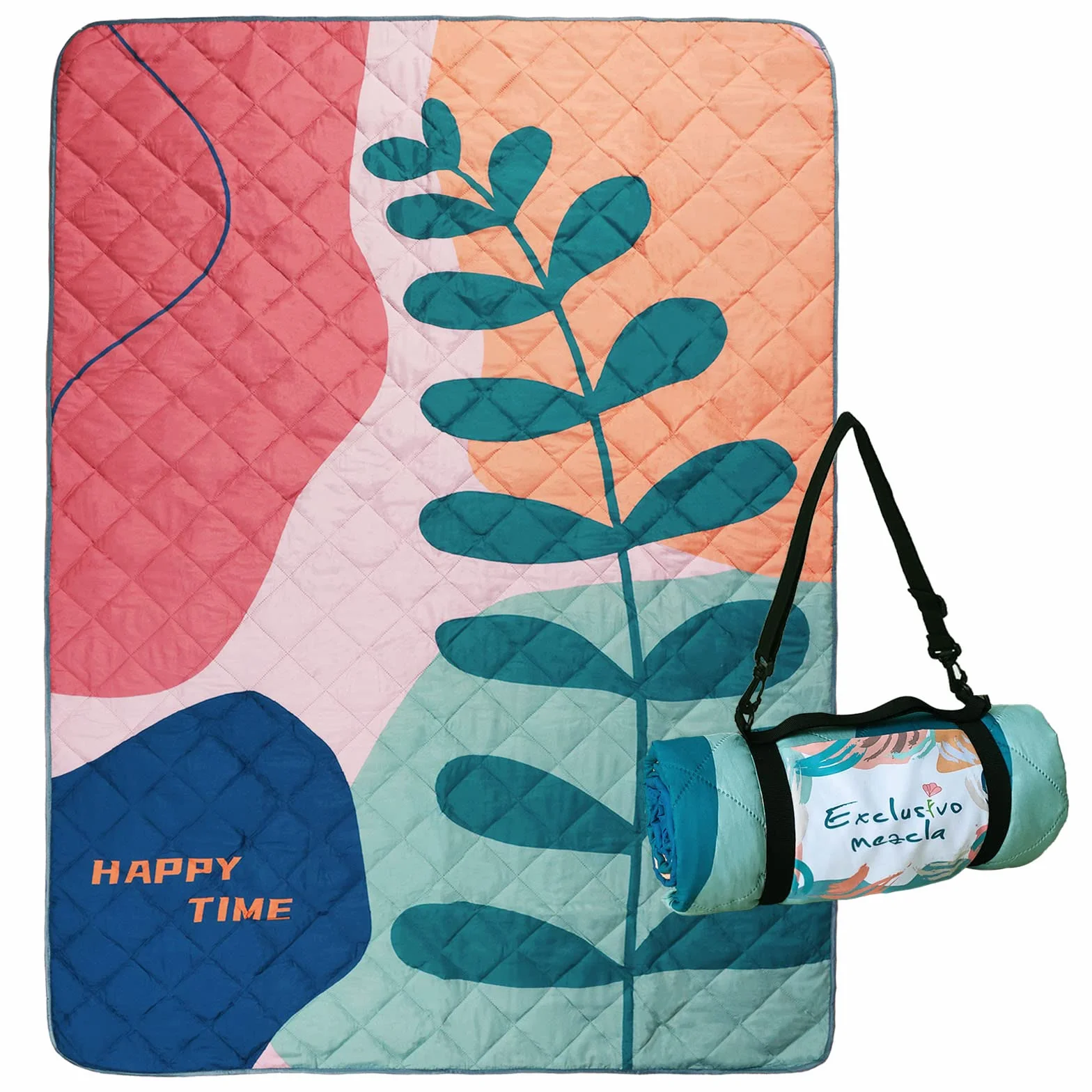 Exclusivo Mezcla Wodoodporne koce piknikowe na zewnątrz wielofunkcyjne dywany na kemping, podróże, do parku, na plażę, do ogrodu, 3-warstwowy 150 x 200 cm, duży, odporny na piasek koc plażowy