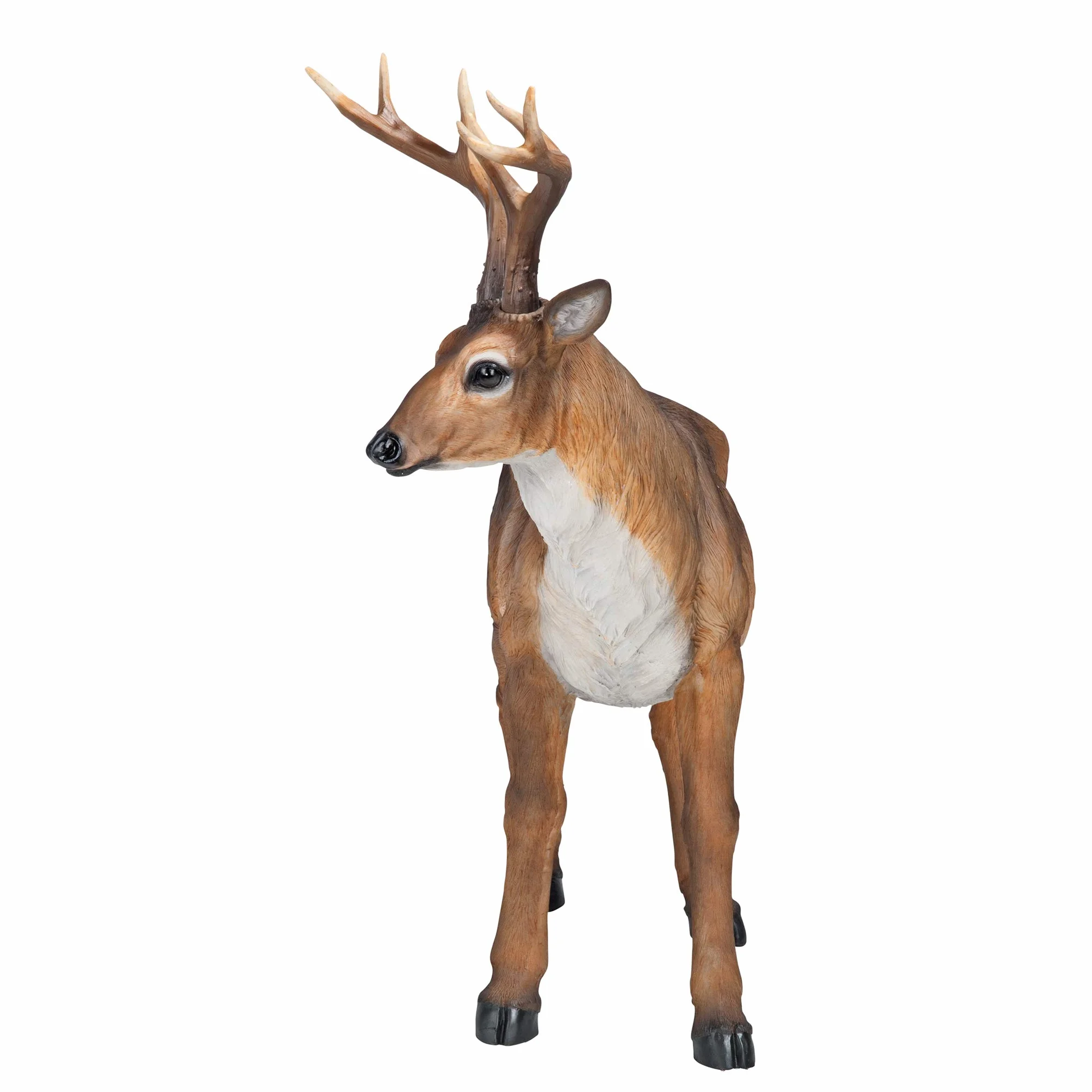 Design Toscano JQ7105 Big Rack Buck Deer Garden Decoy Animal Statue, 71 cm, żywica poliestrowa, pełny kolor