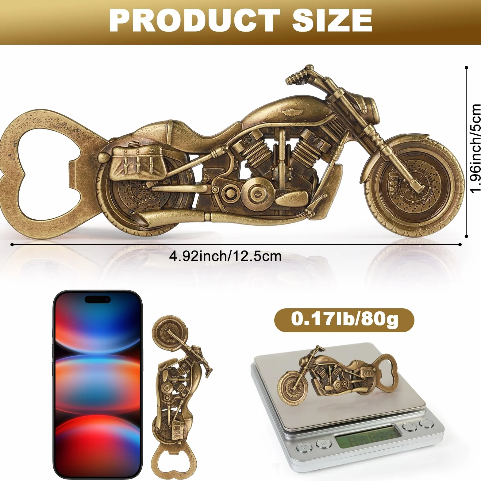 Otwieracz do butelek w stylu retro, prezent motocyklowy, otwieracz do butelek dla mężczyzn, prezent urodzinowy, prezent na Dzień Ojca, prezent na emeryturę itp