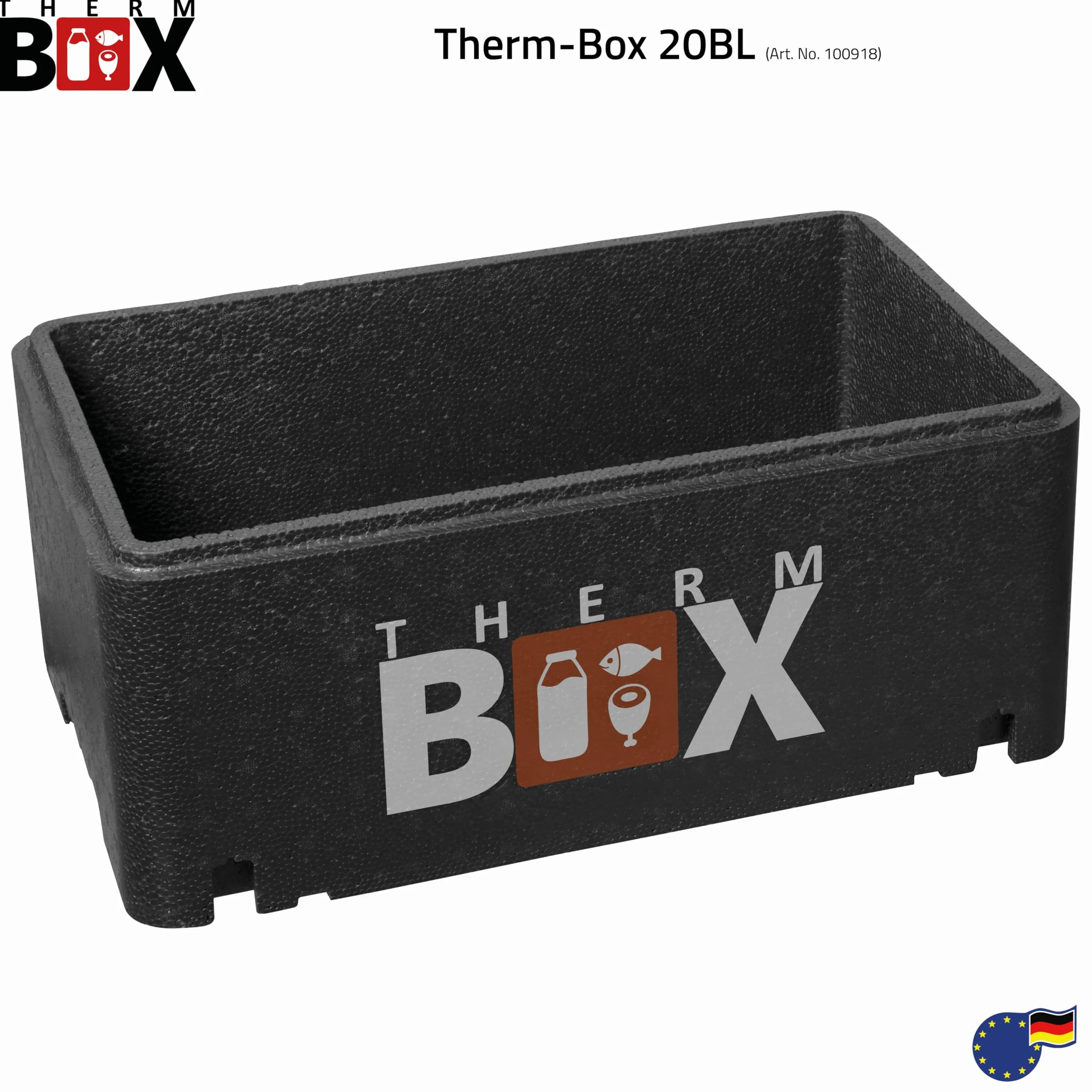 THERM BOX Profesjonalne pudełka styropianowe, 12 l do 46 l, można układać w stos, pudełko termoizolacyjne, pojemnik termiczny, stabilny, wytrzymały