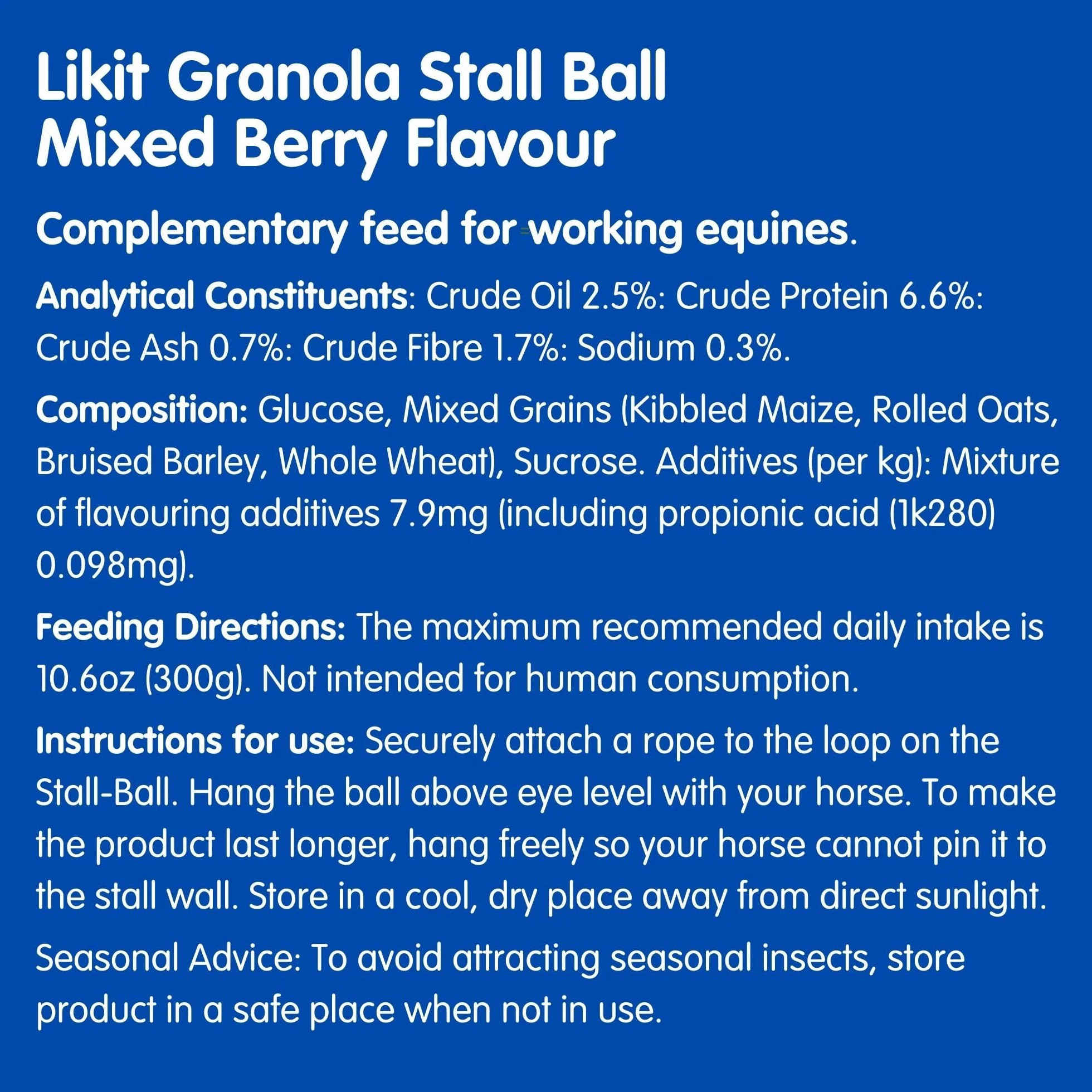 Likit Granola Stall-Ball Przysmaki dla koni, 1,6 kg, aromaty jabłka, mieszane jagody, mięty pieprzowej, melasy, długotrwałe, nudne i łagodzące stres, 1,6 kg