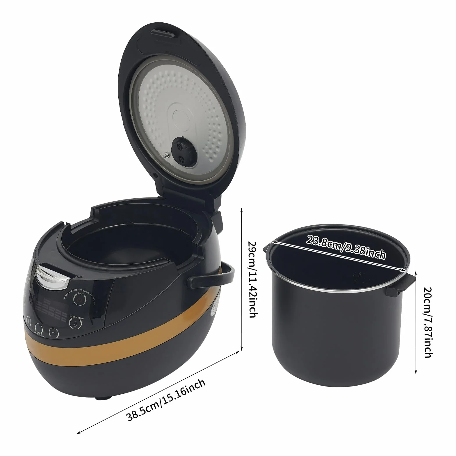 Automatyczny garnek z pereł, 1200 W, 8 l, timer 0-12 h, 30-70 ℃, utrzymuje ciepło 6 h, do proszku perłowego, sago, puddingu, galaretki