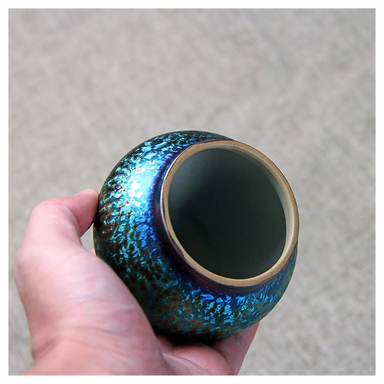 Herbata cyna ceramiczna zmienna kolorowa budynek czerwona glazura, ręczna wykwintna mała czarna herbata zielona pojemnik na herbatę pojemnik do przechowywania artykułów wyposażenia luźne