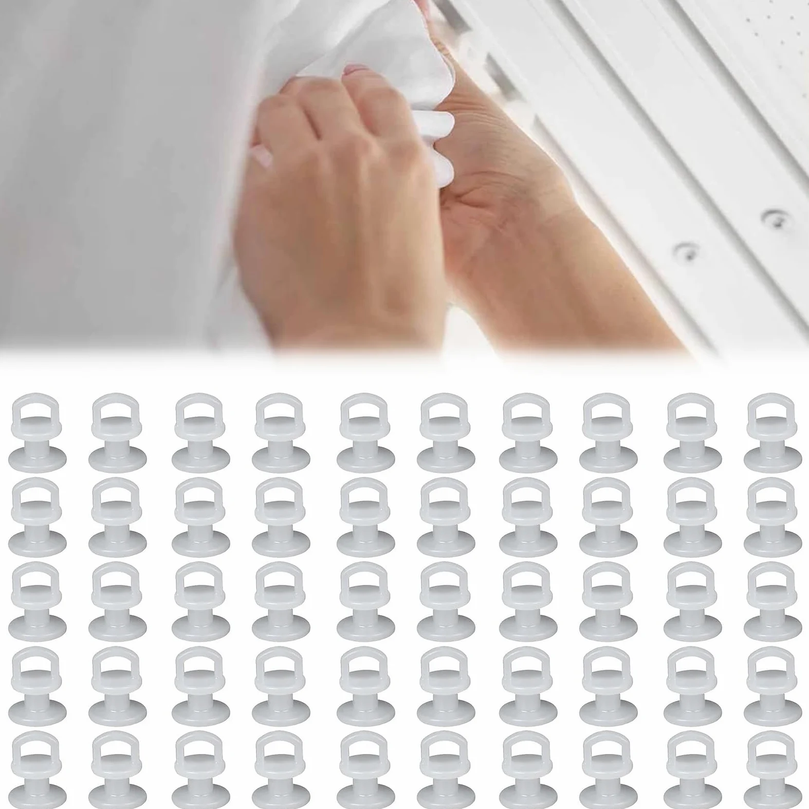 Przesuwny haczyk do zasłon, suwak, biała zasłona torowa suwak, suwaki do zasłon, 50 sztuk suwaki do zasłon, białe plastikowe haczyki przesuwne do pierścieni, zasłon i szyn