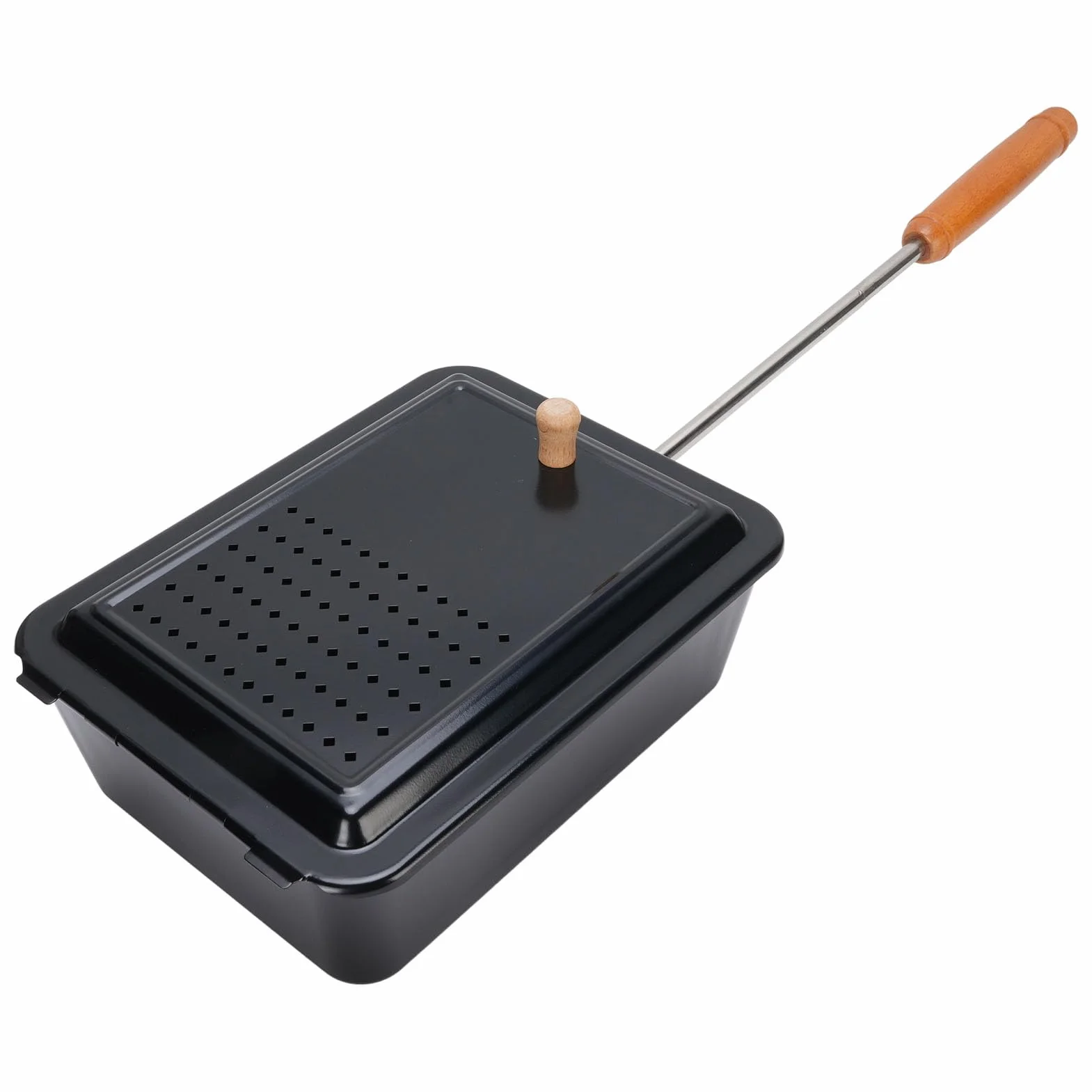 Maszyna do Popcornu Campfire, Nieprzywierająca Tacka do Popcornu z Wyjmowanym Uchwytem do Grilla, Kuchenki i Ogniska, Tradycyjna Shake and Pop, do Podwórek, na Kemping, Spotkania