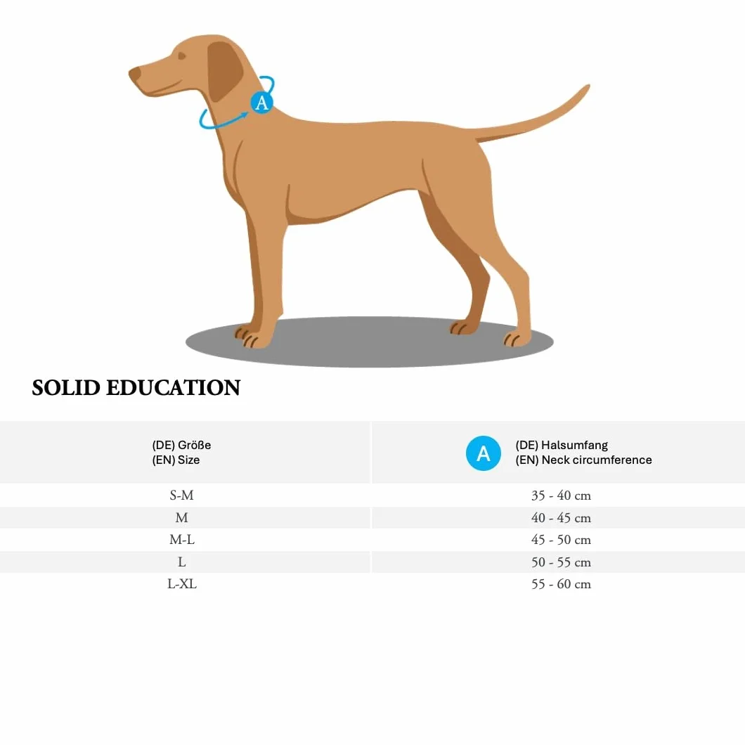 Obroża do dressury HUNTER SOLID EDUCATION skóra czarna 60 L