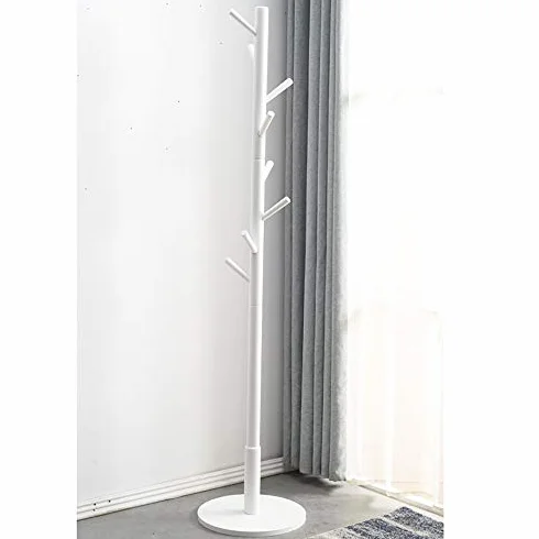 Wieszak na ubrania dla dzieci – garderoba podłogowa do przedszkola – prosty, biały wieszak na ubrania i przechowywanie akcesoriów – rozmiar 175 x 35 cm – idealny do odzieży dziecięcej
