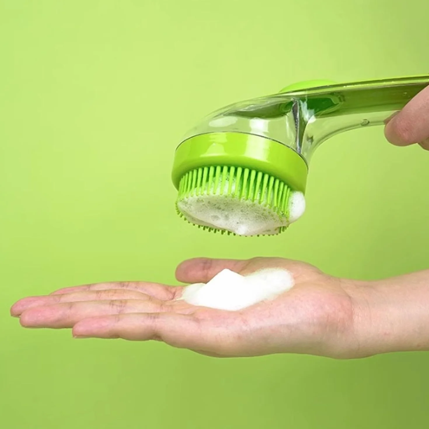 Bubble Brush for Dogs & Cats with Shampoo Dispenser | Soft Silicone Pet Shampoo Scrubber | Pet Bath Brush, Dog Paw Washer, Grooming Massage for Short & Long Hair (2 Pcs)