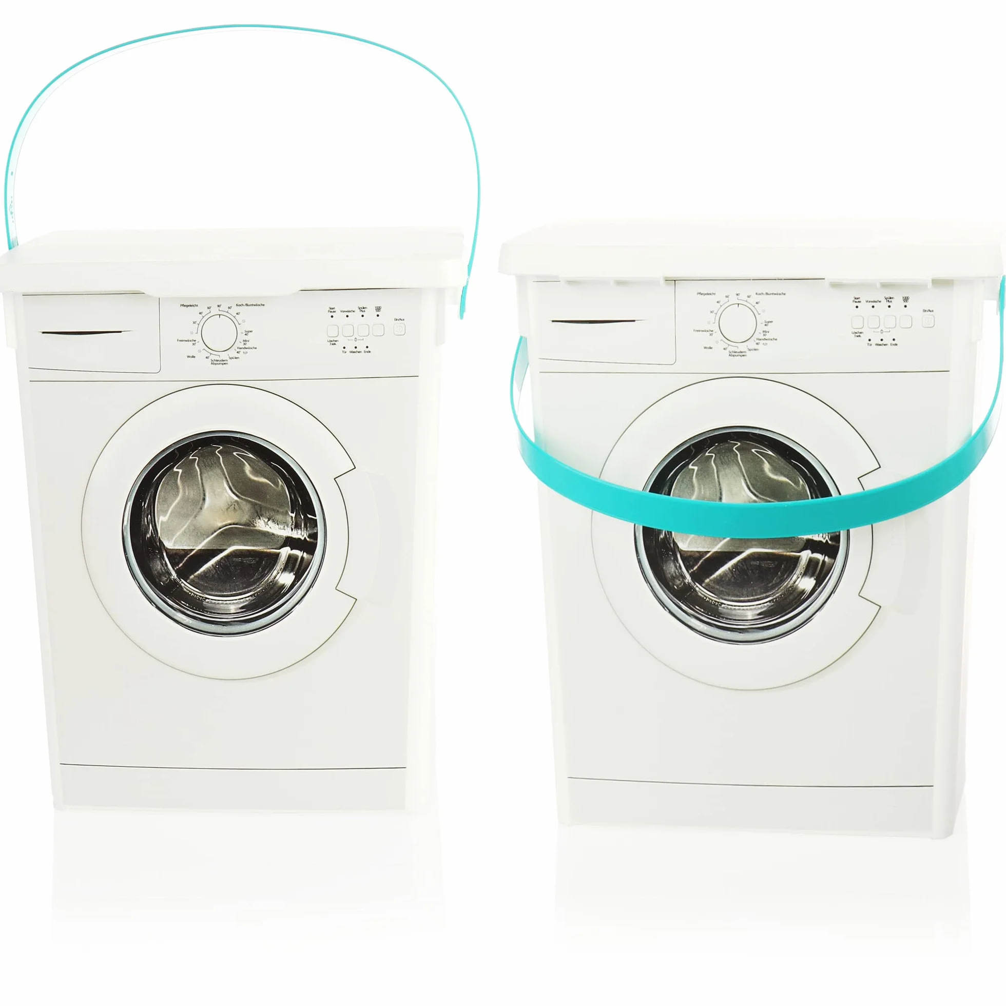 COM-FOUR® pojemnik na detergent wykonany z tworzywa sztucznego pochodzacego z recyklingu - pudelko do przechowywania z pokrywka - do przechowywania detergentu, tabletek, krazków i saszetek